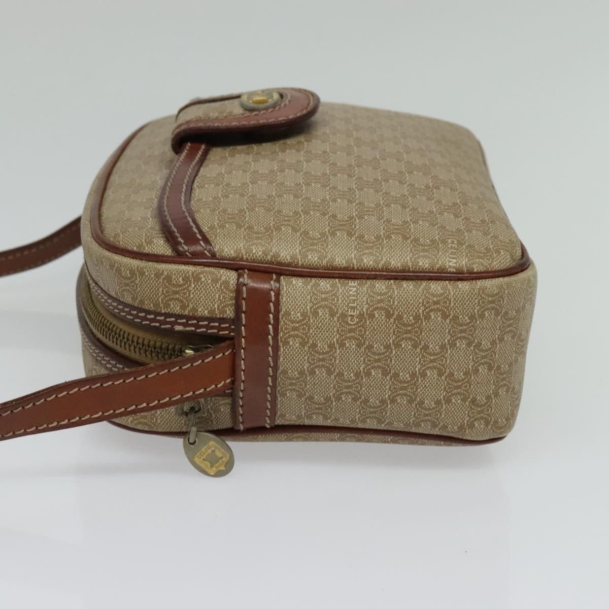 Celine CELINE Macadam Canvas Shoulder Bag Beige Size ONE SIZE - 4 Thumbnail