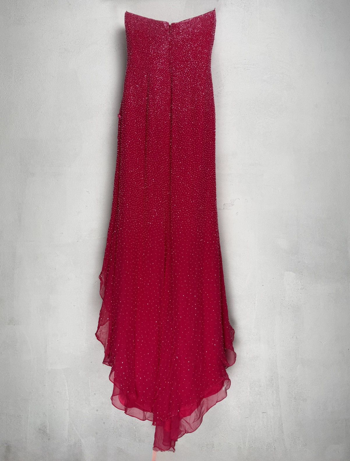 Other Dolce Jovani Silk Beaded Strapless Evening Gown Couture y2k Size M / US 6-8 / IT 42-44 - 2 Thumbnail