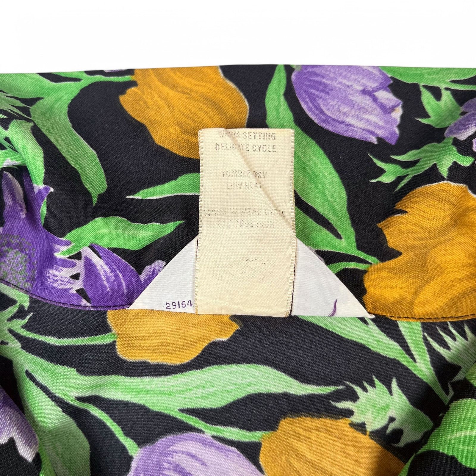 Vintage 1970s Floral Print Blouse Le Soft Shirt Lady Manhattan Glows Size XL / US 12-14 / IT 48-50 - 8 Thumbnail