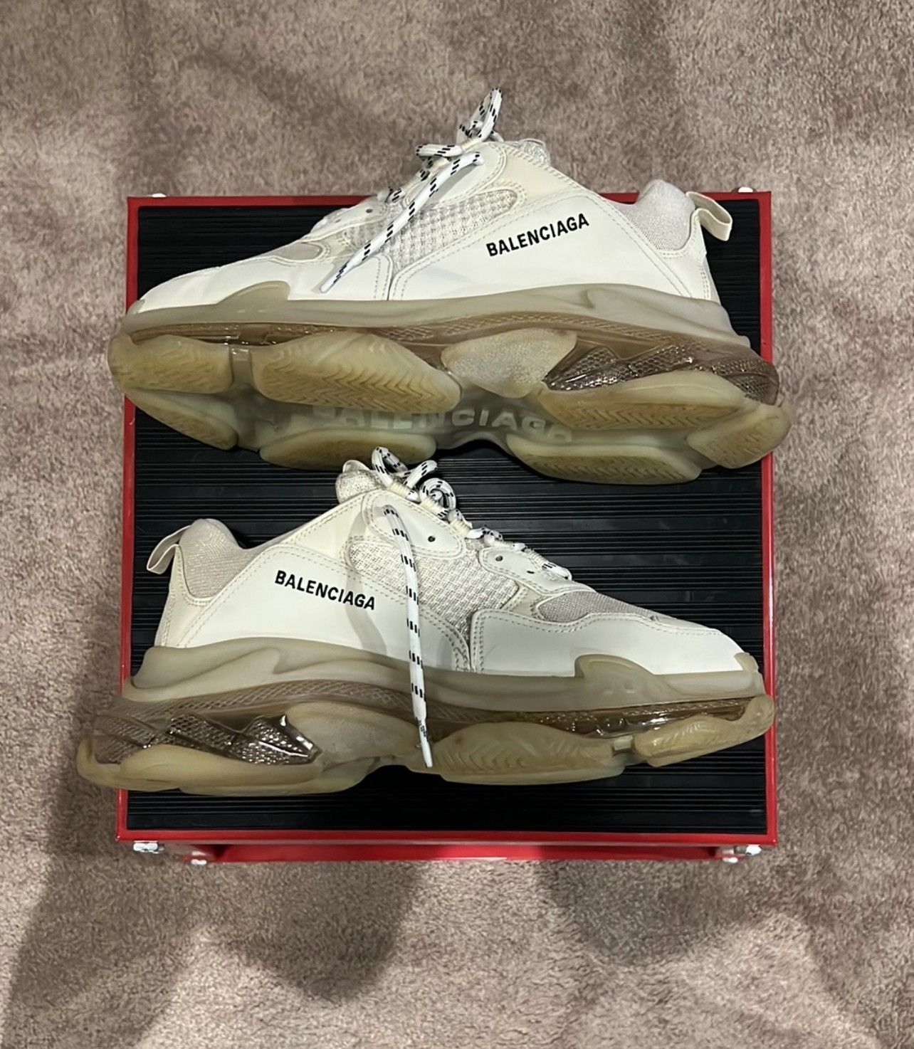 Balenciaga Balenciaga Triple S Sneakers Clear Sole - Off White Size 44 Size US 11 / EU 44 - 1 Thumbnail