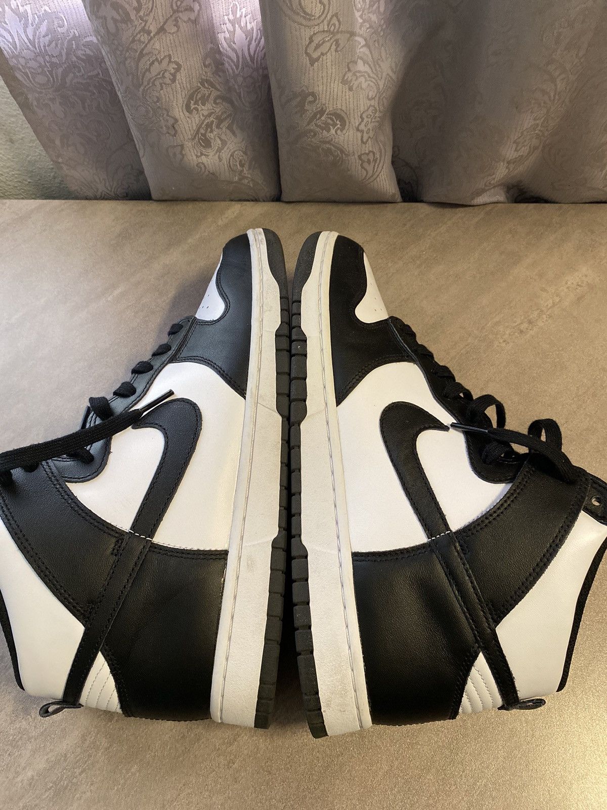 Jordan Brand × Nike Nike Dunk High Panda 2021 Size US 12 / EU 45 - 2 Thumbnail