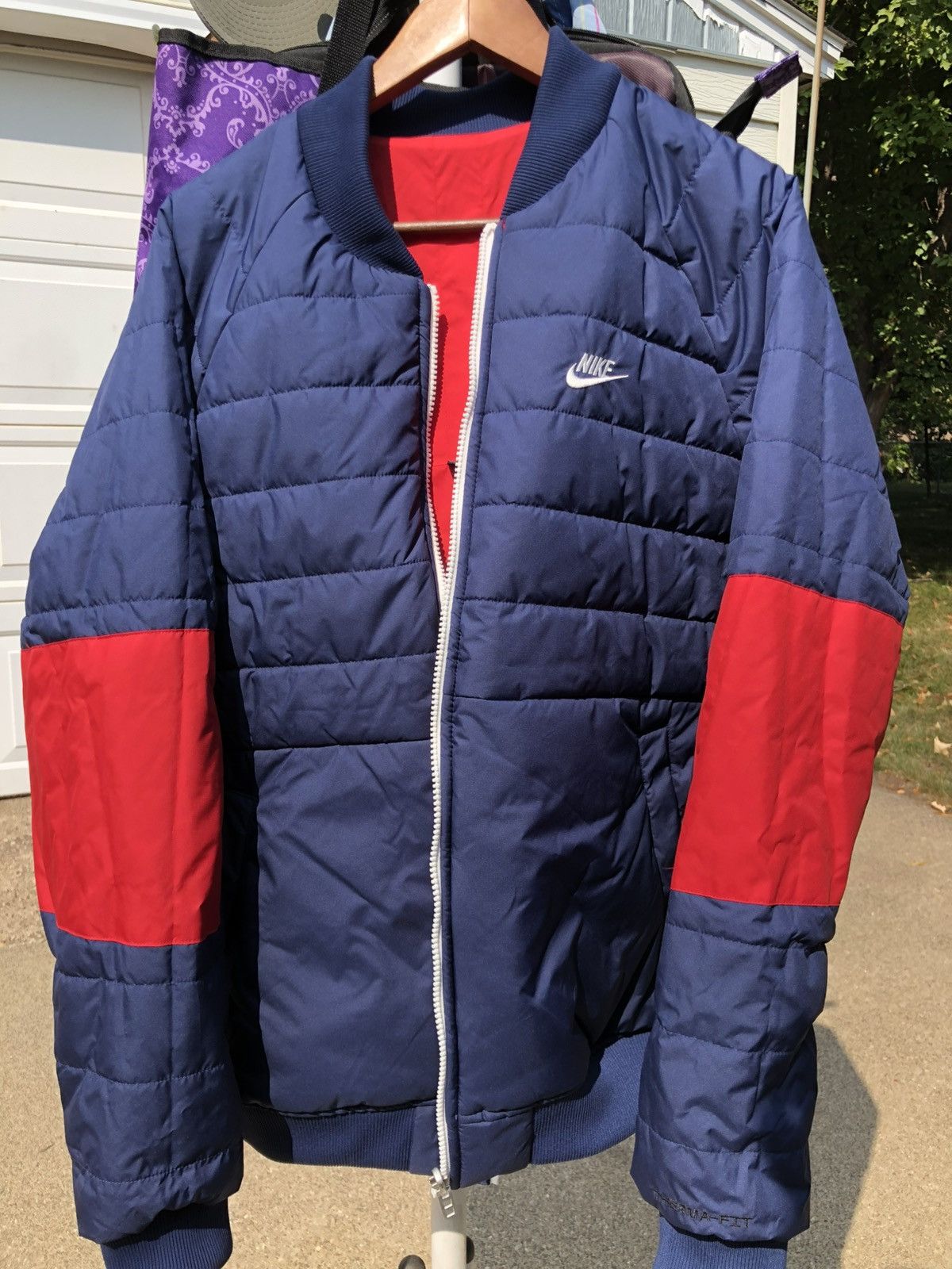 Nike Nike Therma Fit Legacy Reversible Bomber Puffer jacket Size US XL / EU 56 / 4 - 1 Thumbnail