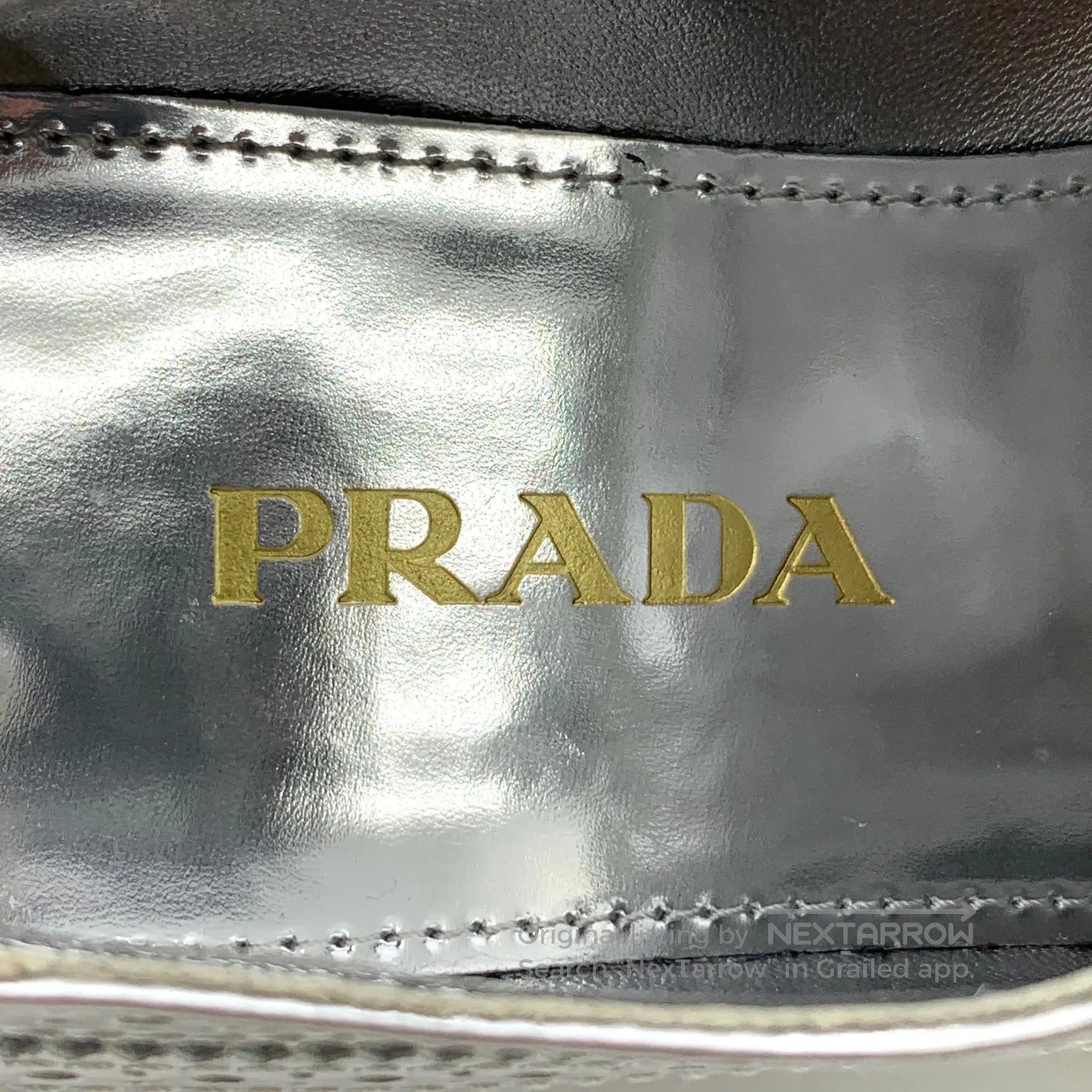 Other Prada Silver Baroque Carved Lace-Up Casual Flat Platform S Size US 5 / EU 37 - 7 Thumbnail