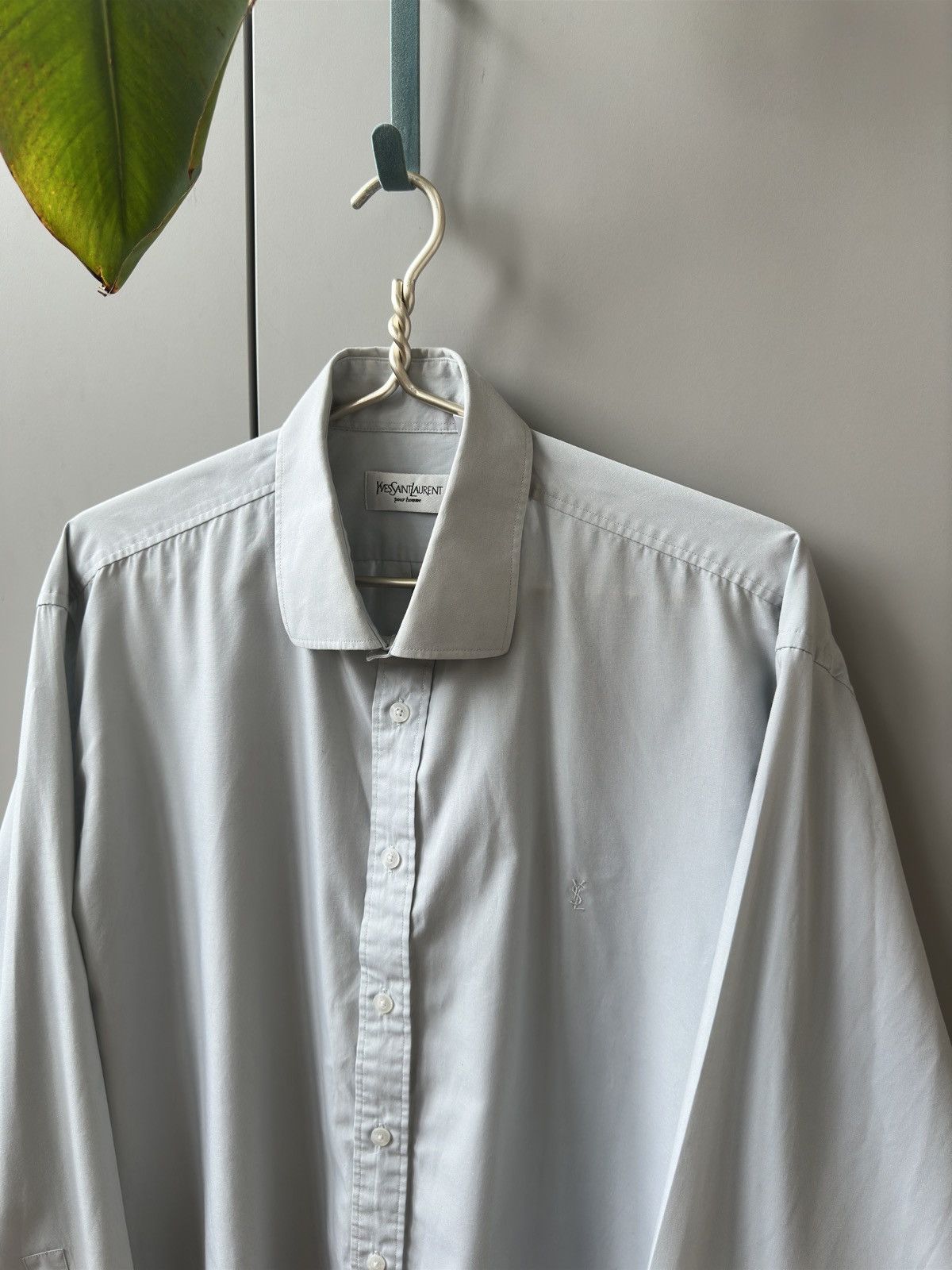 Yves Saint Laurent Light Blue Ling Sleeve Vintage Shirt