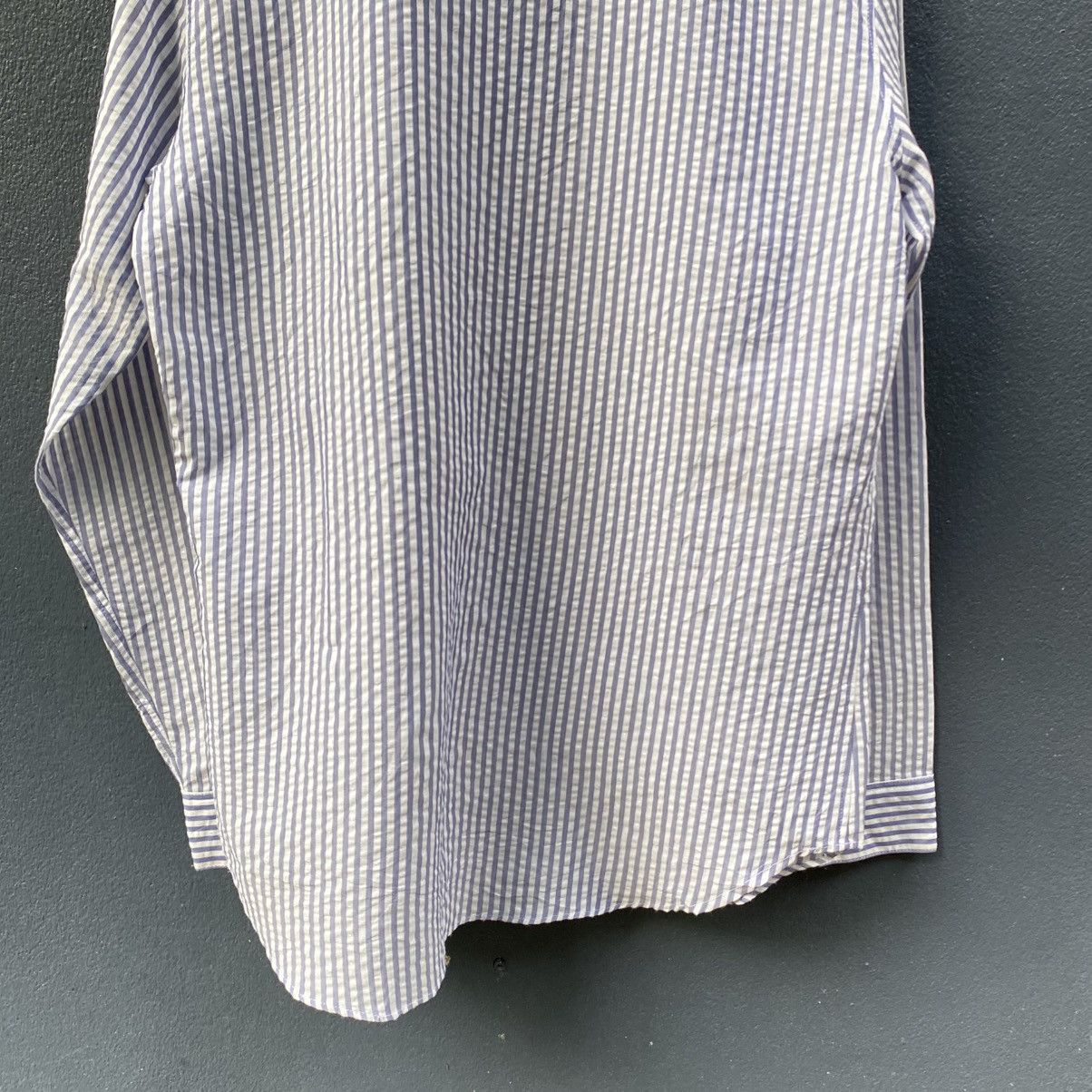 Ne-Net Ne-net Blue and White Striped Ruffle Front Shirt Size US L / EU 52-54 / 3 - 7 Thumbnail