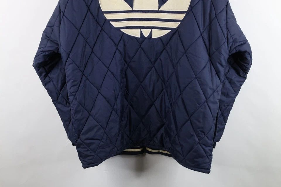 Adidas Vintage 90s Adidas Reversible Quilted Puffer Jacket Blue Size US L / EU 52-54 / 3 - 17 Thumbnail