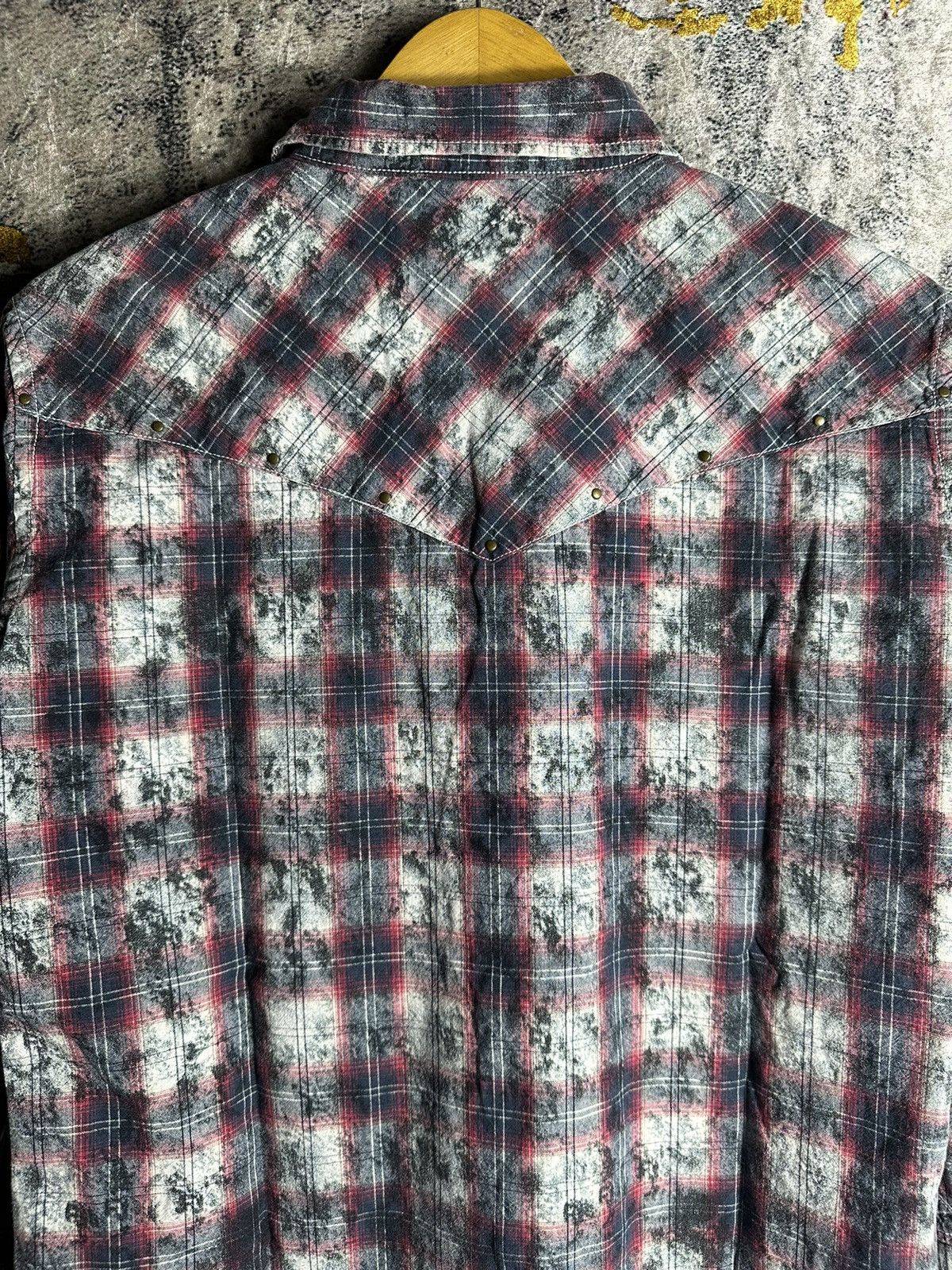 Hysteric Glamour 2000s CRAZY SMOKE ABSTRACT STUDDED IFSIX LGB STYLE SHIRT Size US M / EU 48-50 / 2 - 5 Thumbnail