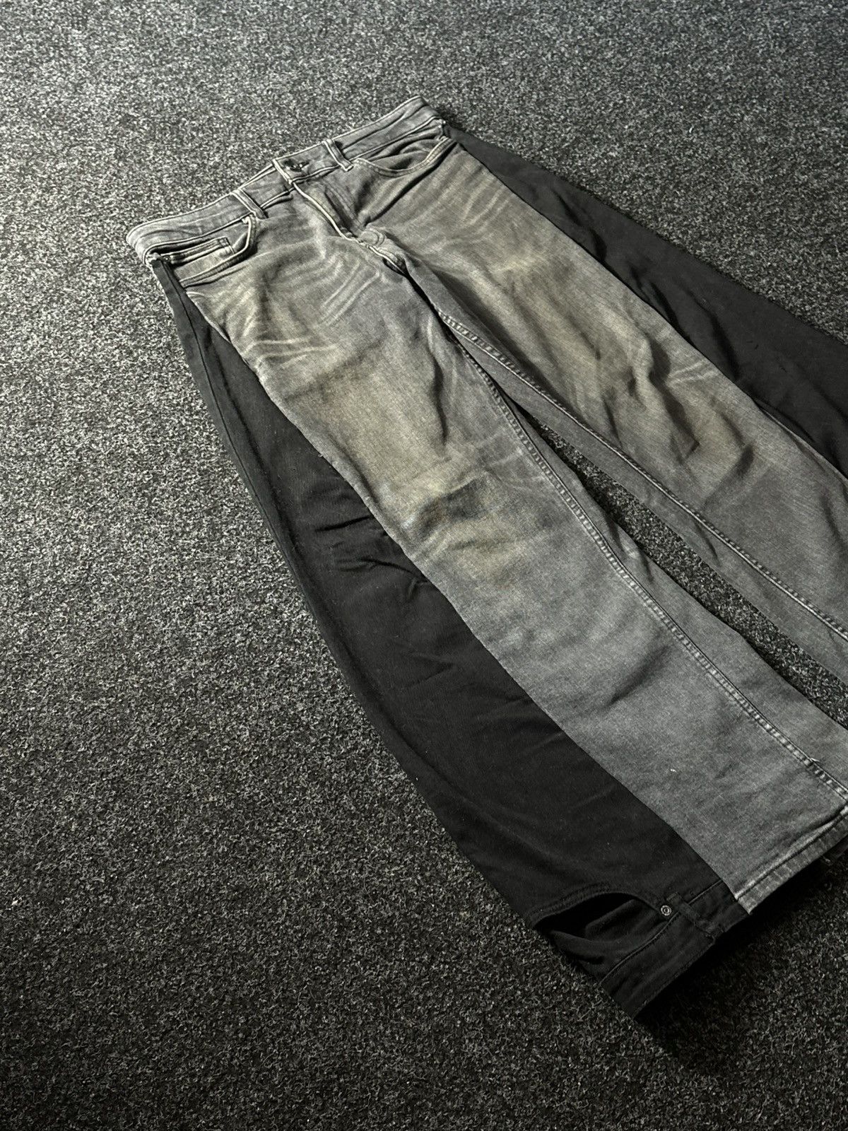 If Six Was Nine 🚨GRAIL CUSTOM DENIM JEANS 2in1 ULTRA BAGGY Y2K JAPANESE STYL Size US 34 / EU 50 - 2 Thumbnail