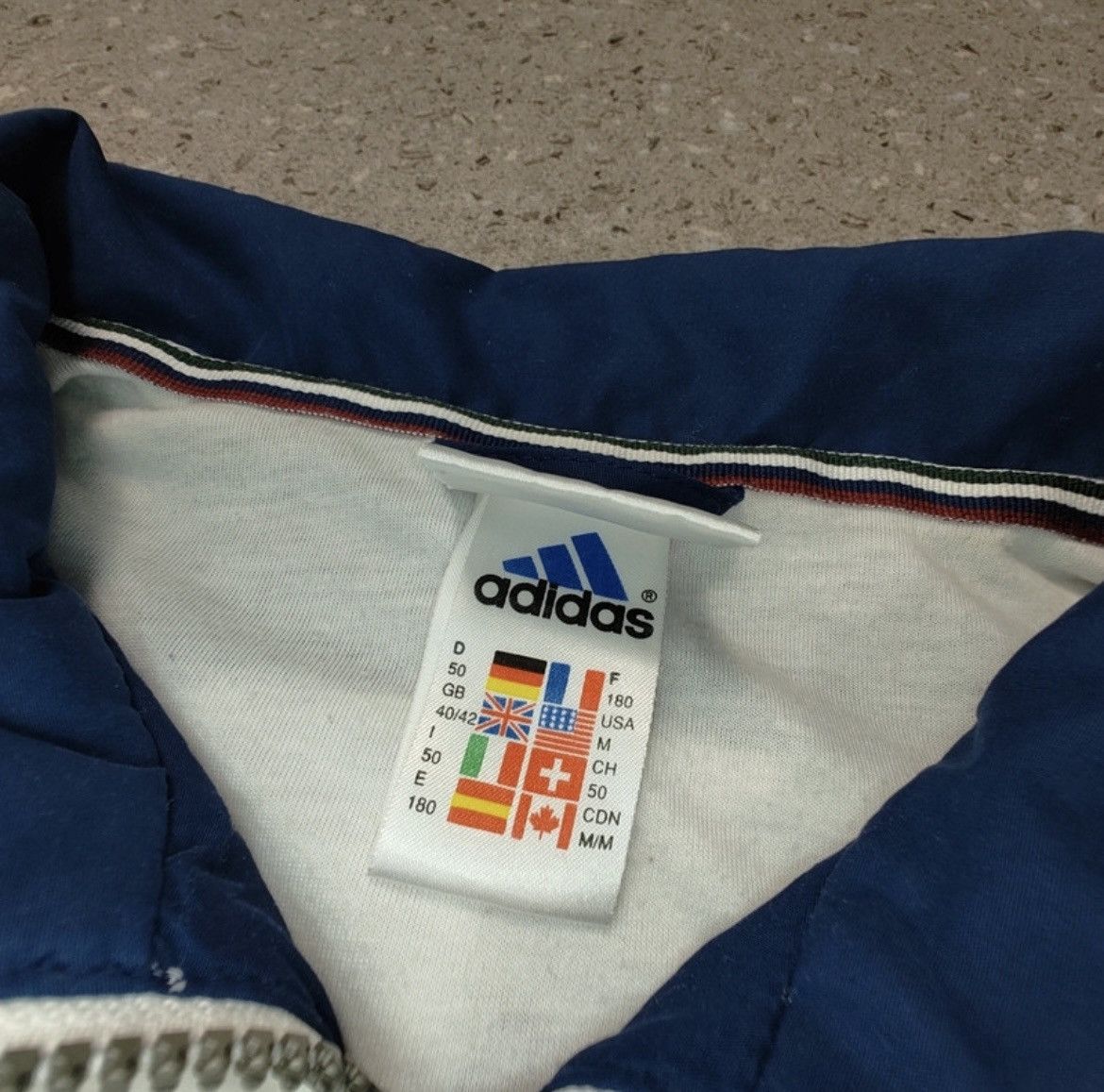 Adidas Vintage 90er Adidas Zipper Jacket XL Blue Size US XL / EU 56 / 4 - 7 Thumbnail