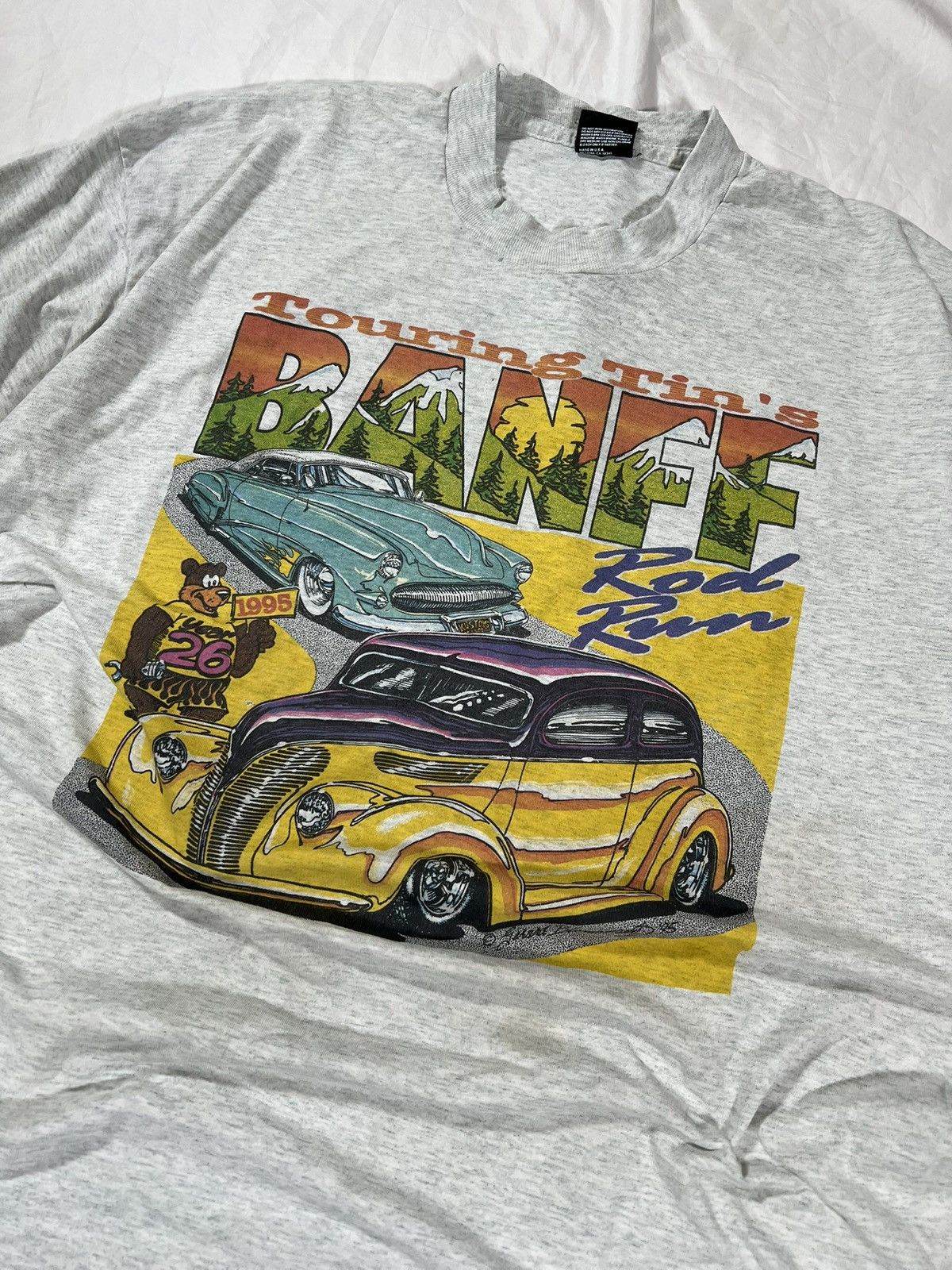 Vintage Vintage 90s Single Stitch Car T shirt Size US XXL / EU 58 / 5 - 2 Thumbnail