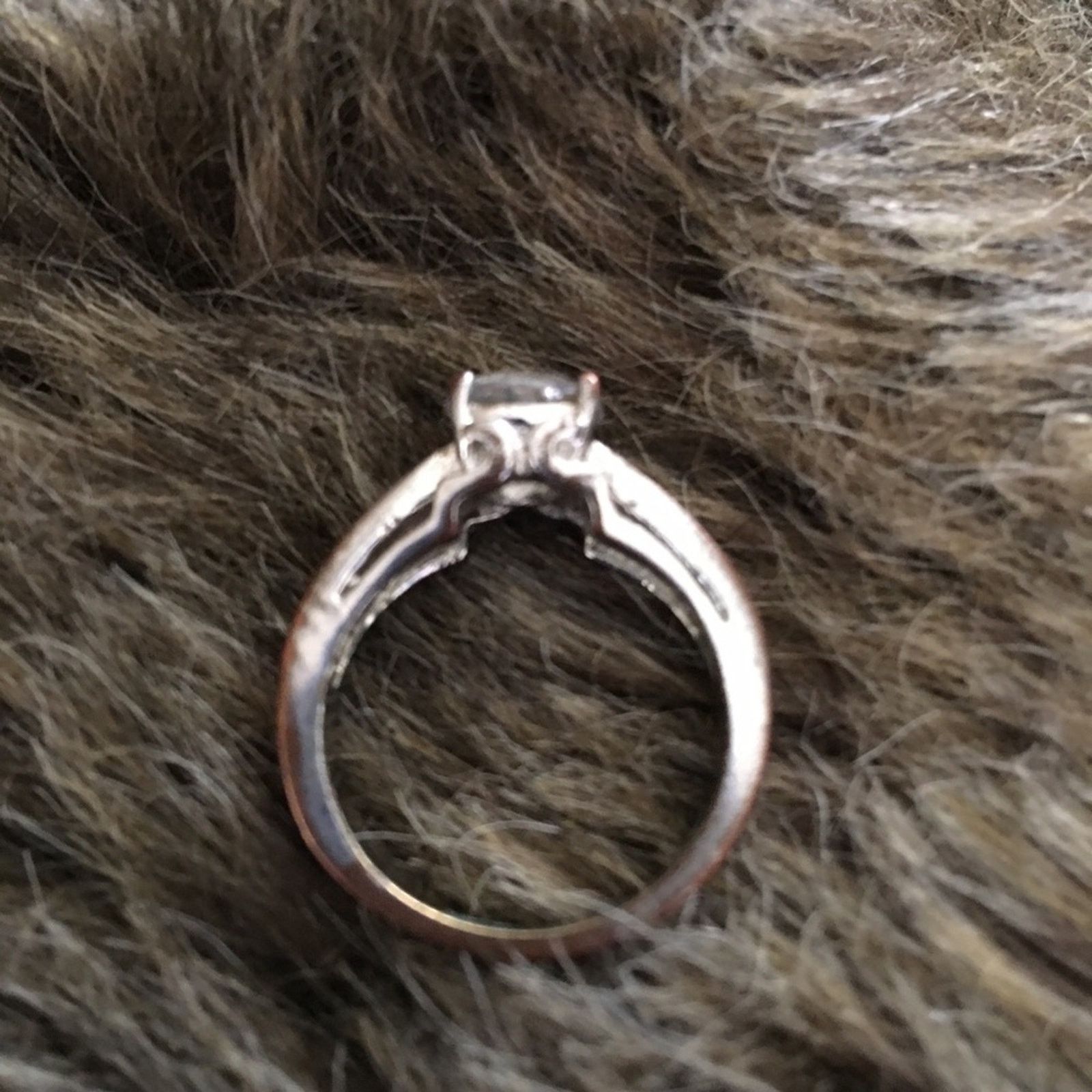 Vintage Vintage cubic zirconia wedding band ring Size ONE SIZE - 12 Thumbnail