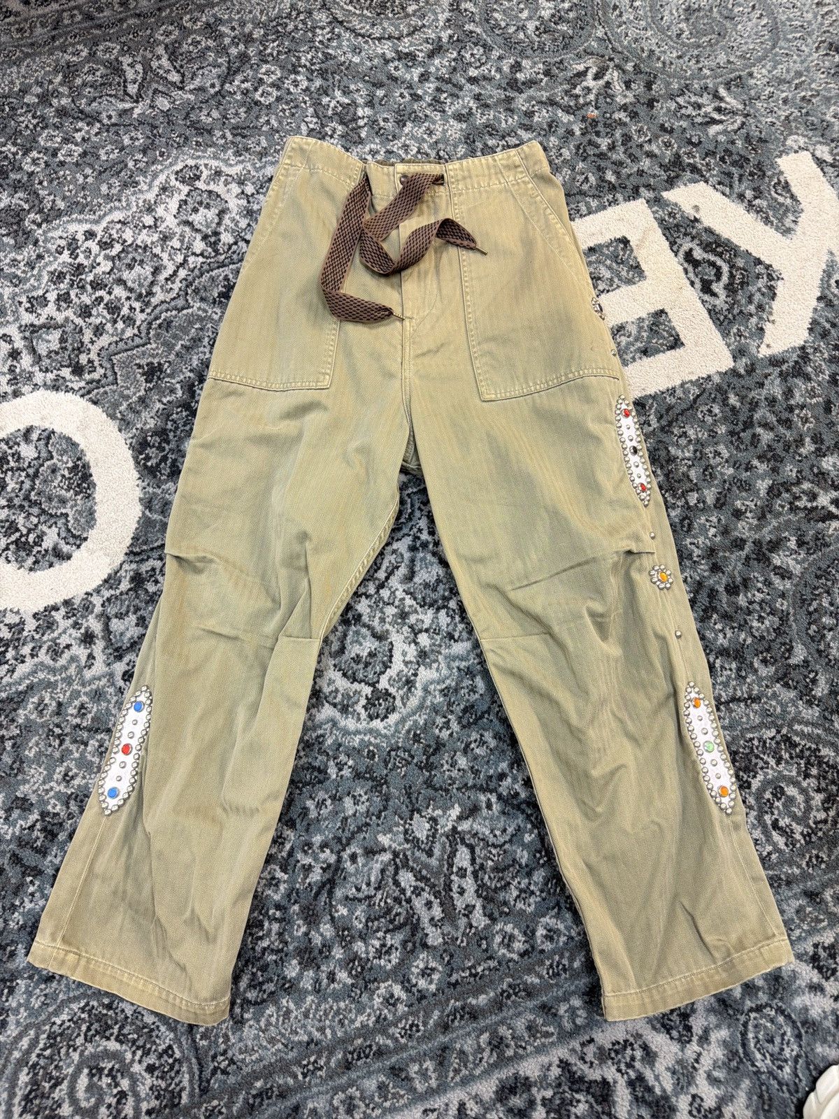 Kapital Kapital jewel chino olive pants Size US 32 / EU 48 - 1 Thumbnail