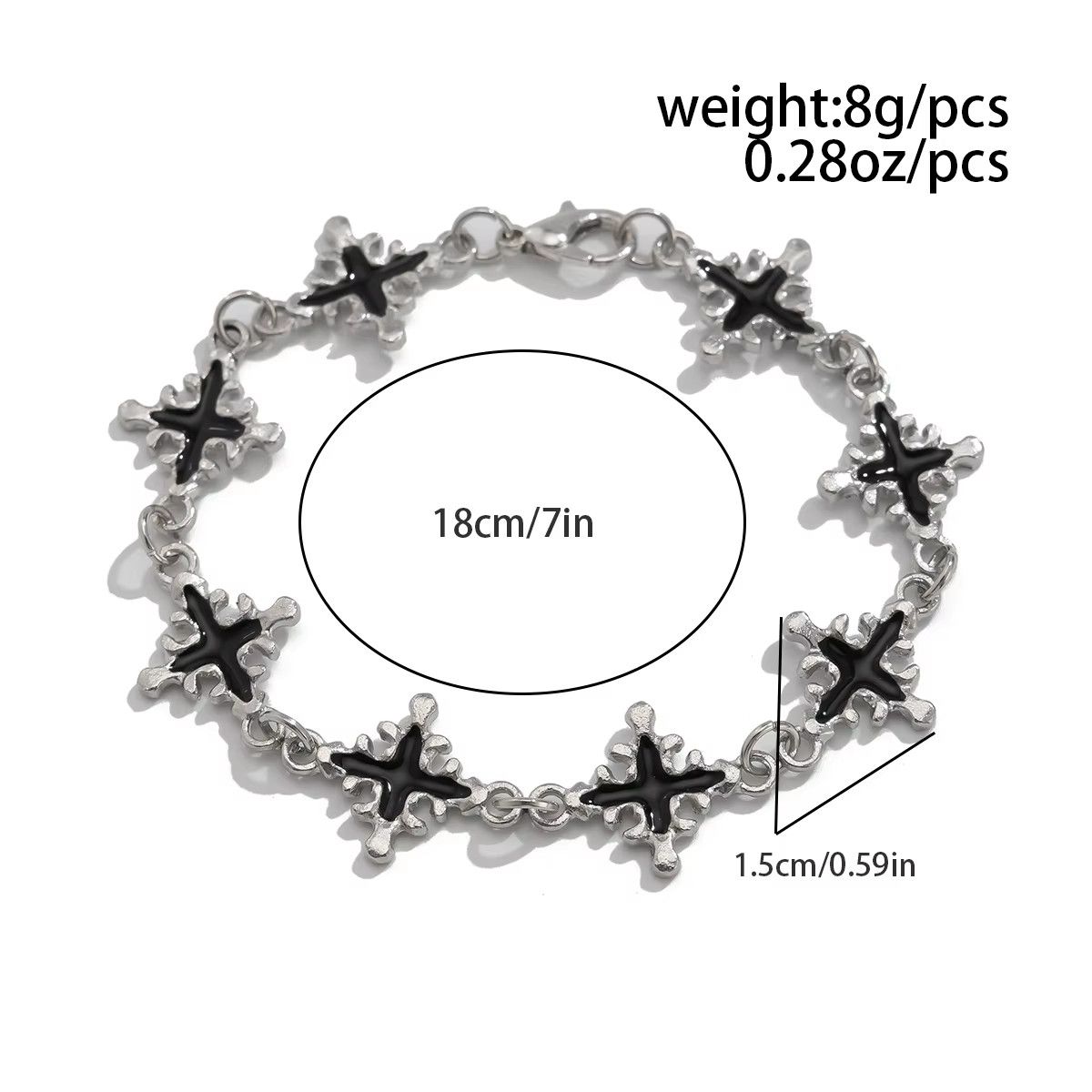 Jewelry Vintage Jesus Cross Charm Bracelet Size ONE SIZE - 7 Thumbnail