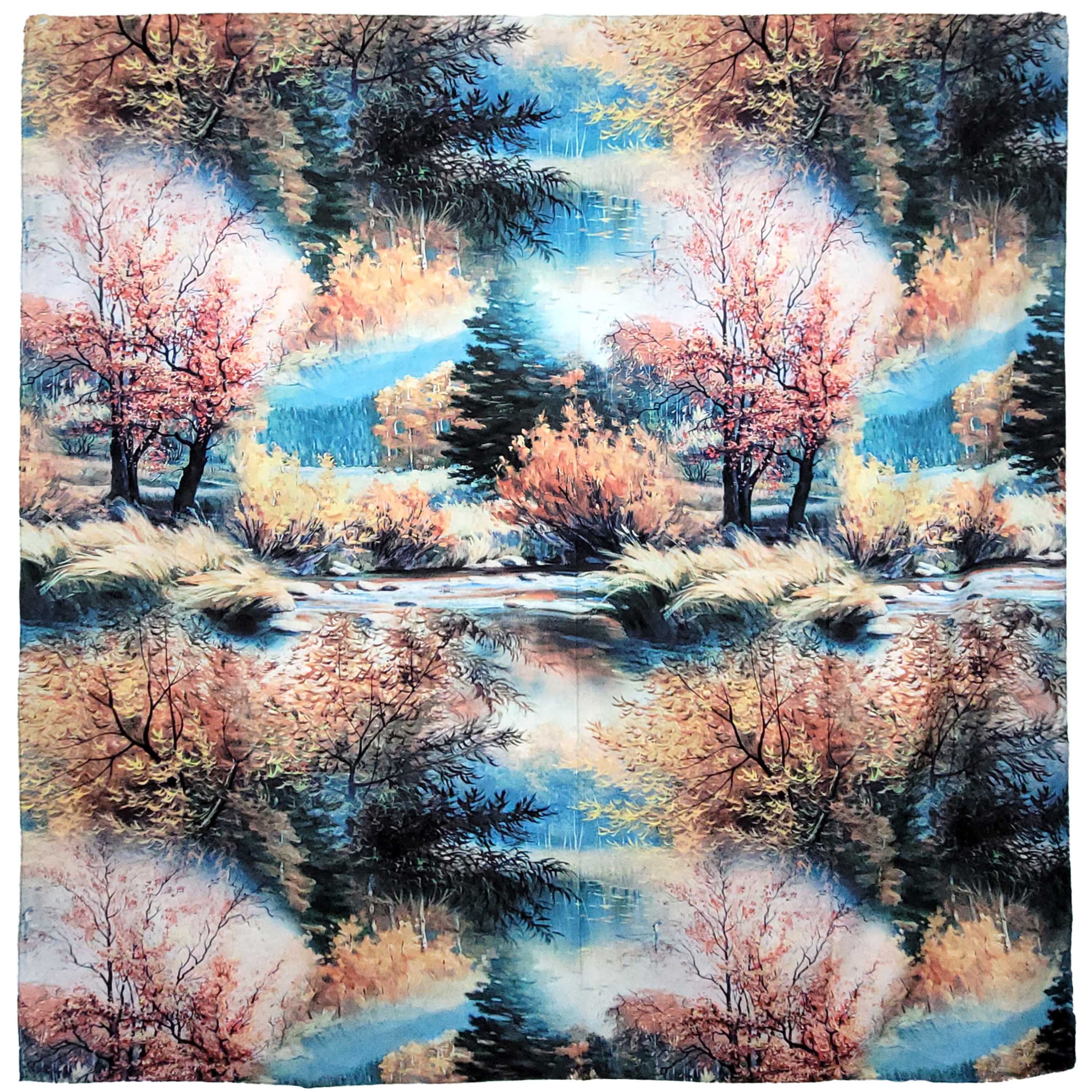 Other NWT Double-Sided Silk Scarf 52"x52" Large Square Wrap 3411 Size ONE SIZE - 9 Thumbnail