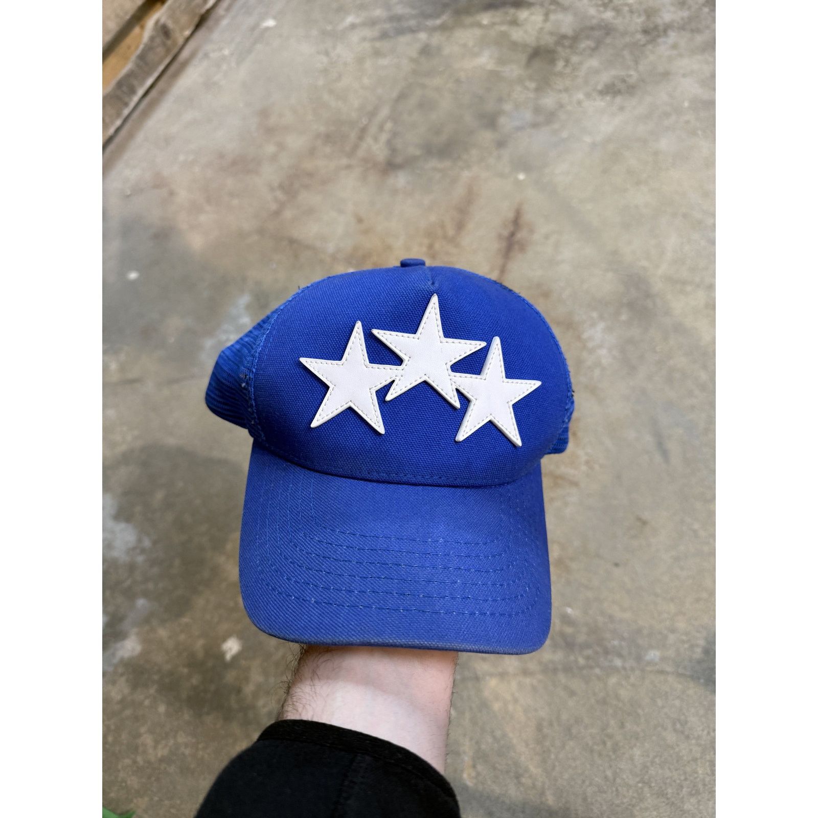 Amiri Amiri 3 Star Trucker Blue White Used OS Size ONE SIZE - 1 Thumbnail