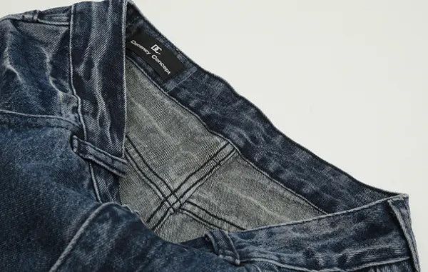 Japanese Brand Ryou Fashion washed distressed lightning pattern loose jeans Size US 32 / EU 48 - 5 Thumbnail