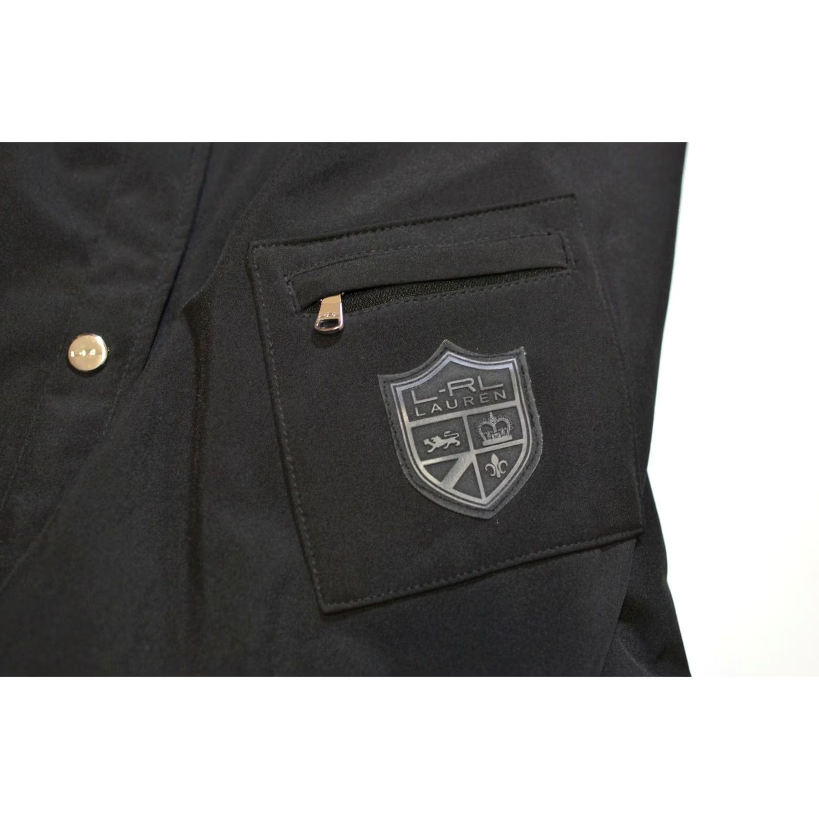 Ralph Lauren Wmns LRL Lauren Ralph Lauren Softshell Jacket XL Black Jersey Windbreaker Jacket Womens Velcro? Size XL / US 12-14 / IT 48-50 - 7 Thumbnail