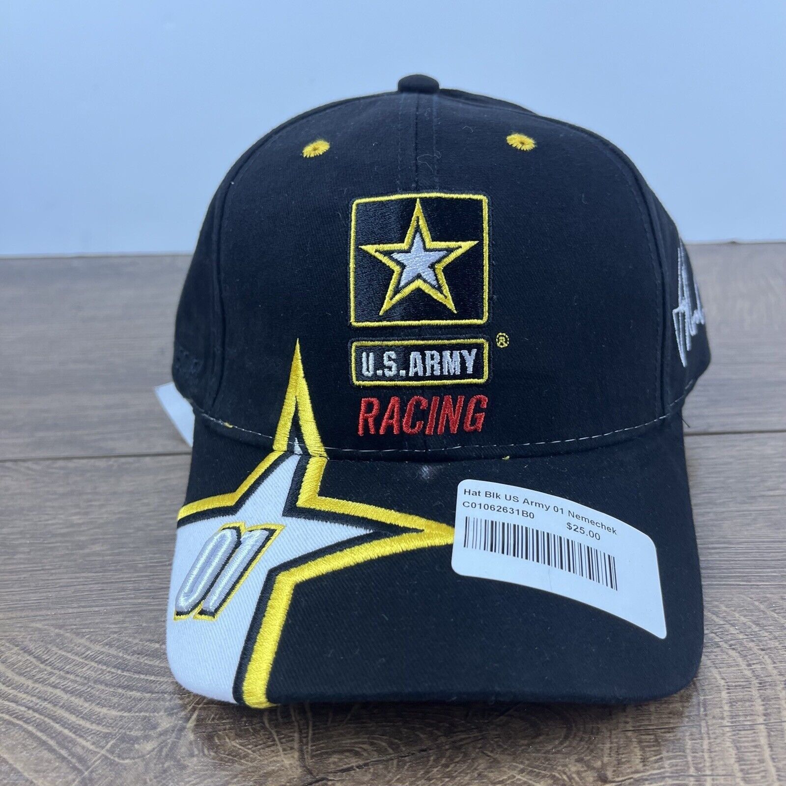 Other US Army Racing 01 Hat Black Cap Hat Adjustable Hat Black NAS Size ONE SIZE - 2 Thumbnail