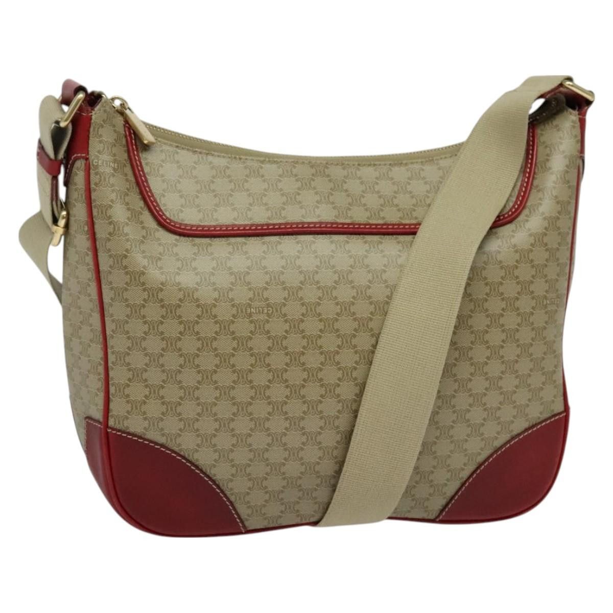 Celine CELINE Macadam Canvas Shoulder Bag Beige Gold Size ONE SIZE - 1 Thumbnail