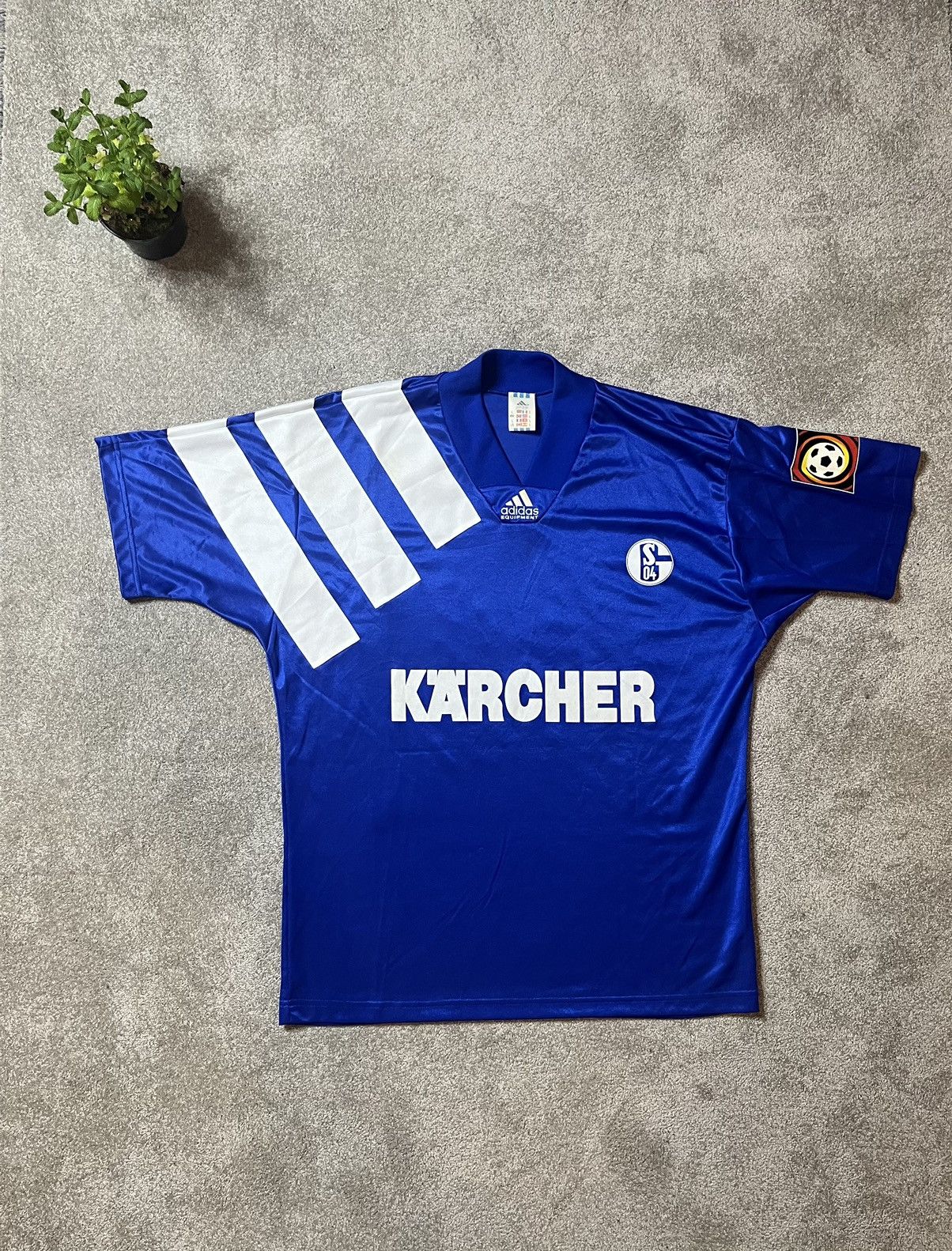image of Vintage Soccer Jersey Adidas Fc Shalke 04 1994-1996 in Blue, Men's (Size Large)