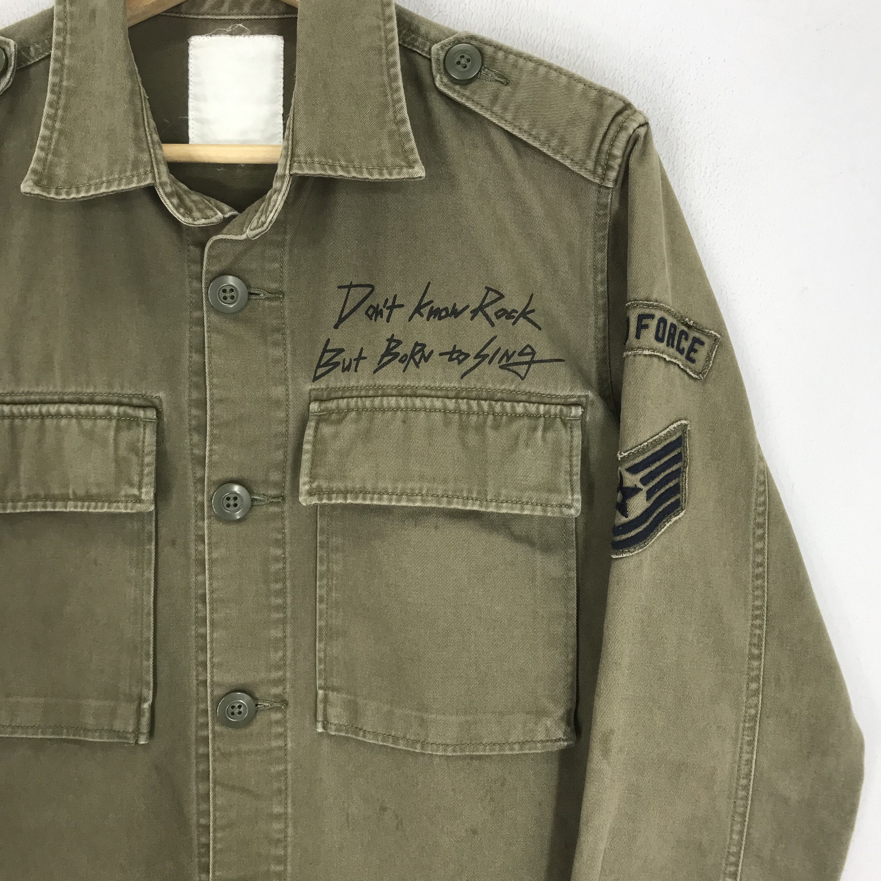 Avirex Vintage Avirex Olive Green Fatigues Back Printed Shirt Size US S / EU 44-46 / 1 - 5 Thumbnail