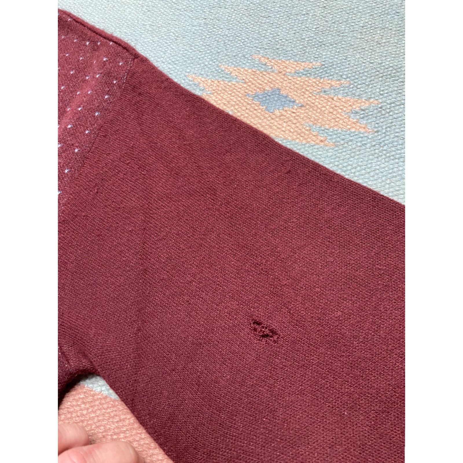 Vintage VINTAGE Puritan cardigan sweater Orlon acrylic burgundy maroon dots large Cardigan Men L Red 1970s Size US L / EU 52-54 / 3 - 3 Thumbnail