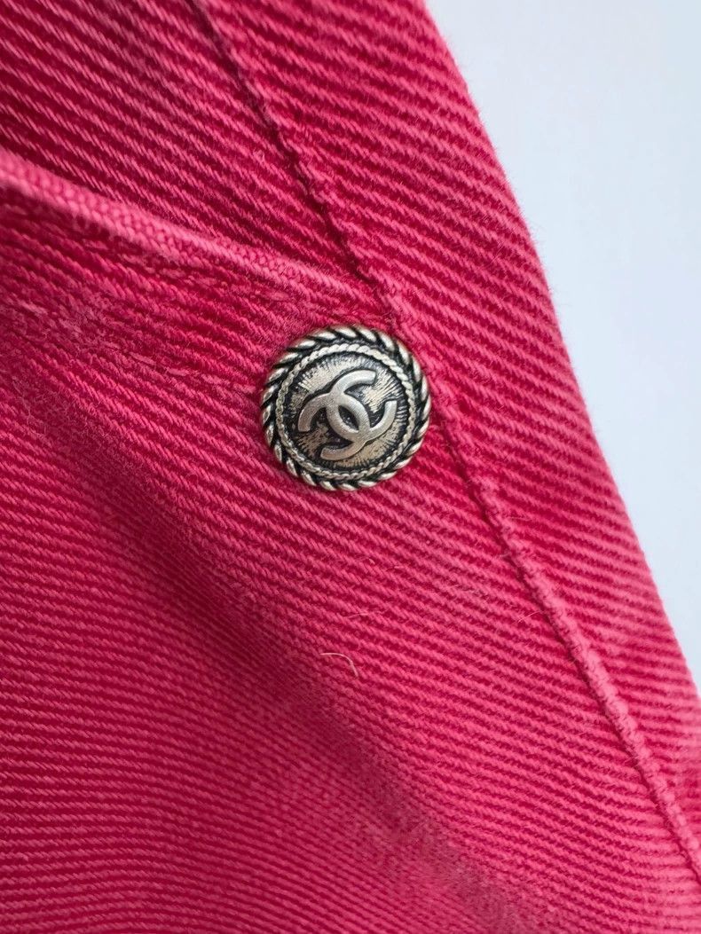 Chanel Chanel Red Cargo Jeans Womens Size 35" - 3 Thumbnail