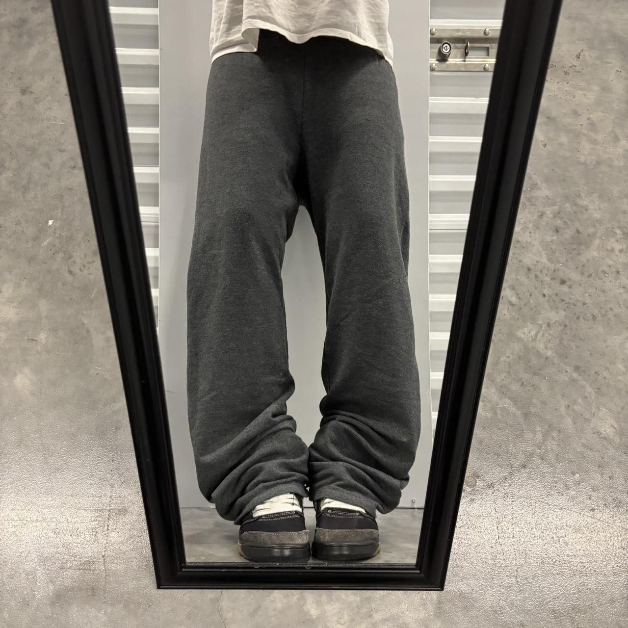 Japanese Brand × Vintage Crazy Vintage Y2K/2000s Grey Essential Sweatpants! Size US 34 / EU 50 - 1 Thumbnail