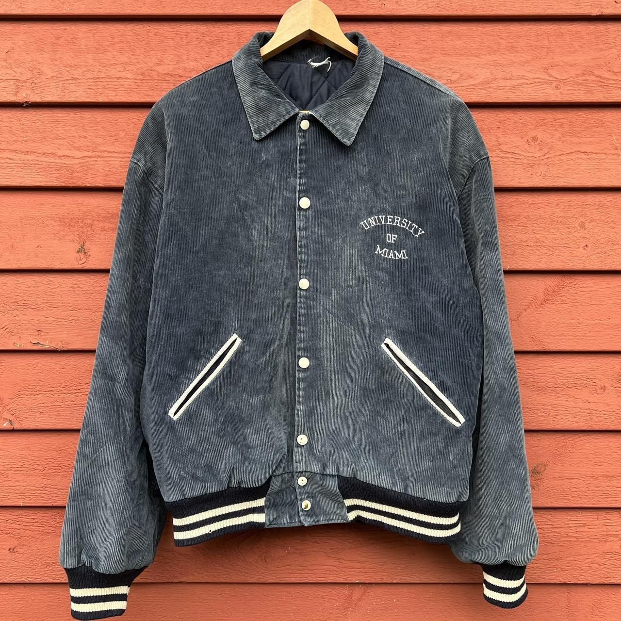 Vintage Vintage University Of Miami Corduroy Varsity Jacket Size US XL / EU 56 / 4 - 3 Thumbnail
