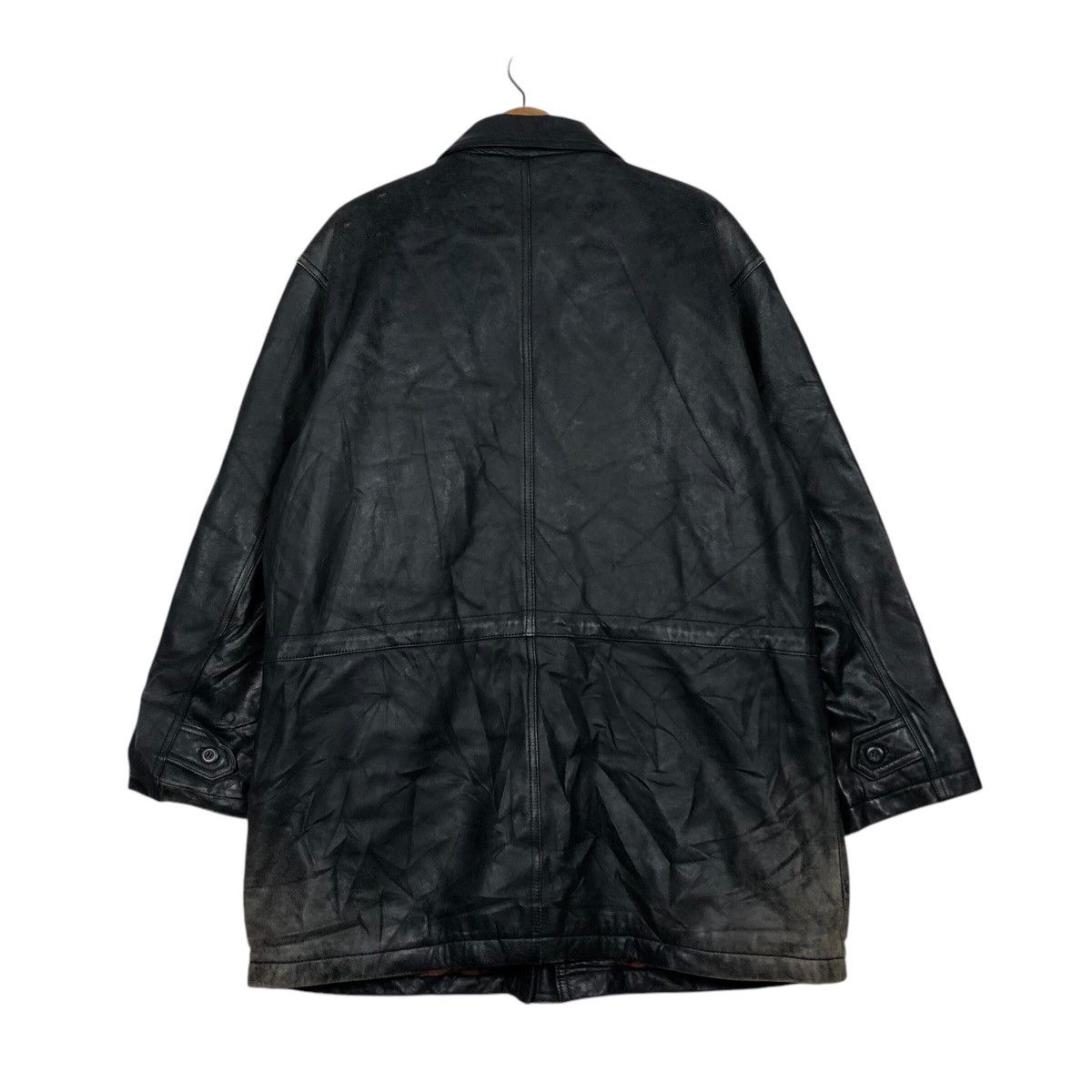 Japanese Brand × Vintage 📌Vintage Leather Jacket Dulwije Blanket Issey Miyake Pockets Size US L / EU 52-54 / 3 - 9 Thumbnail