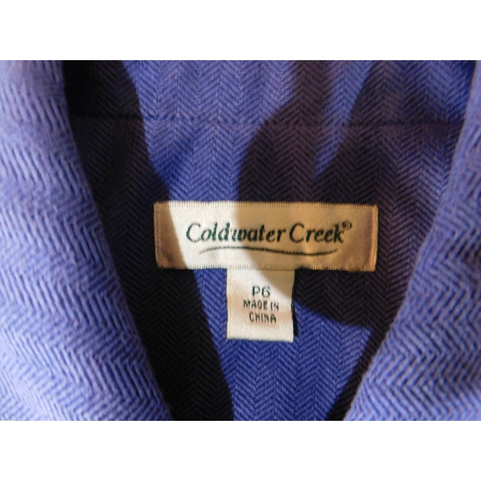 Coldwater Creek VINTAGE Coldwater Creek Jacket Petite 6 Purple Coat Button Shoulder Pad Womens Solid Long Sleeve Mid-Length Fall Spring Pellets? Size M / US 6-8 / IT 42-44 - 4 Thumbnail
