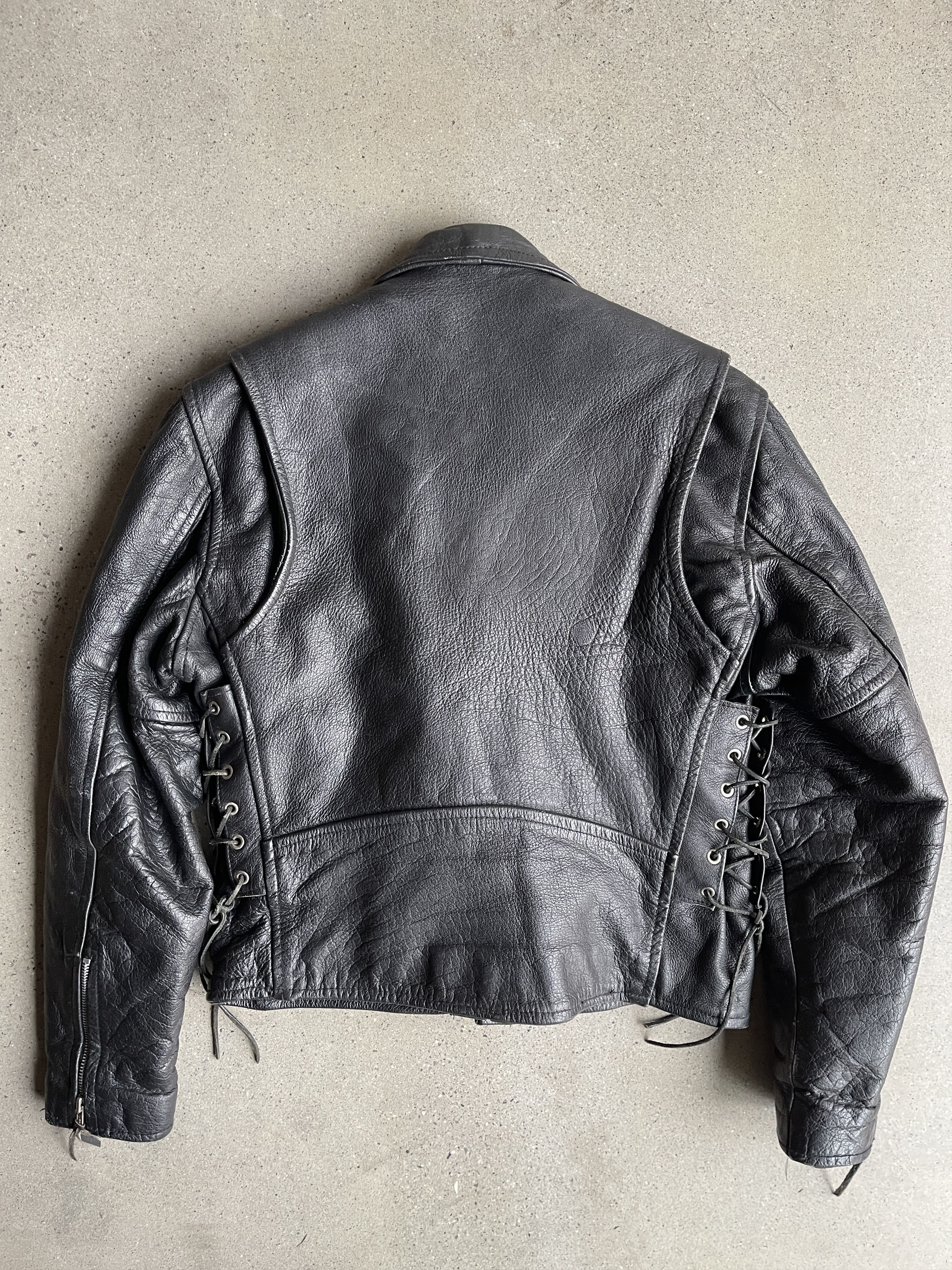 Vintage 1990's LEATHER BIKER JACKET Size US S / EU 44-46 / 1 - 2 Thumbnail
