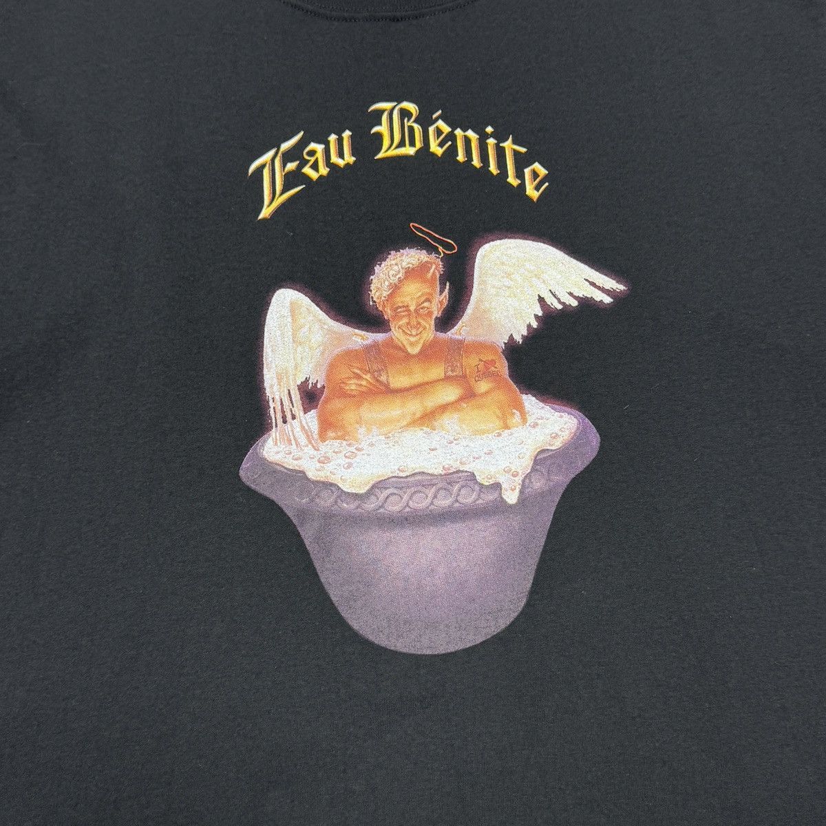 Vintage Vintage M&O Knits Eau Benite Naughty Angel / Demon T-Shirt L Size US L / EU 52-54 / 3 - 6 Thumbnail