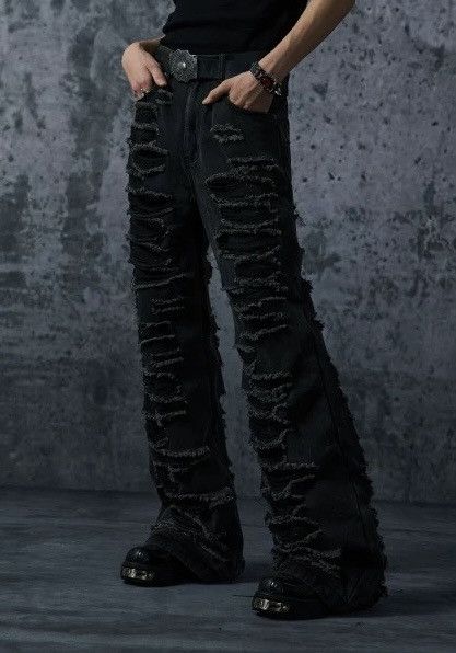 Japanese Brand × Vintage Avant grade retro punk faded distressed grunge jeans pants Size US 32 / EU 48 - 5 Thumbnail