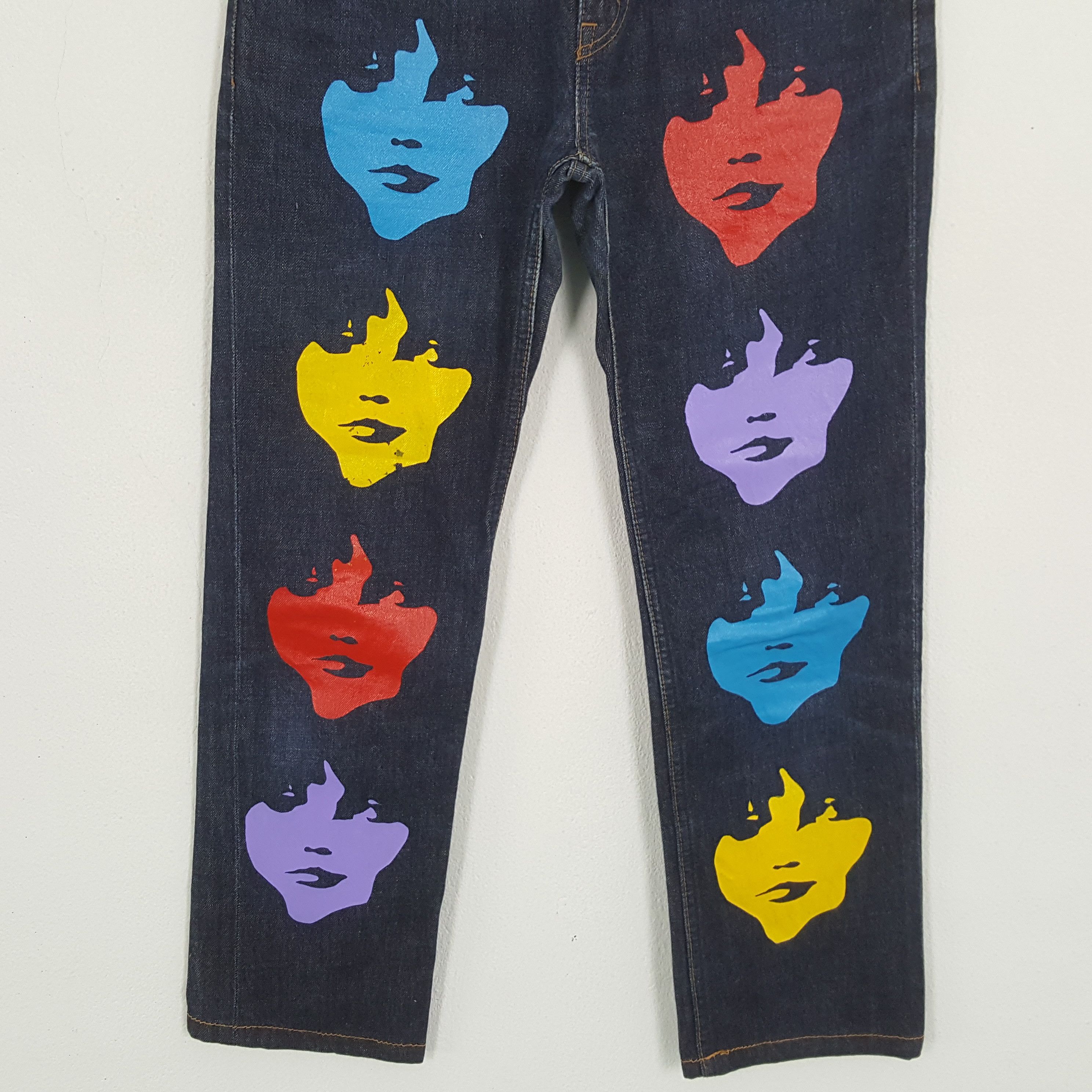 Hysteric Glamour × Japanese Brand × Vintage HYSTERIC GLAMOUR Japanese Brand Custom Art Jeans Size US 29 - 3 Thumbnail