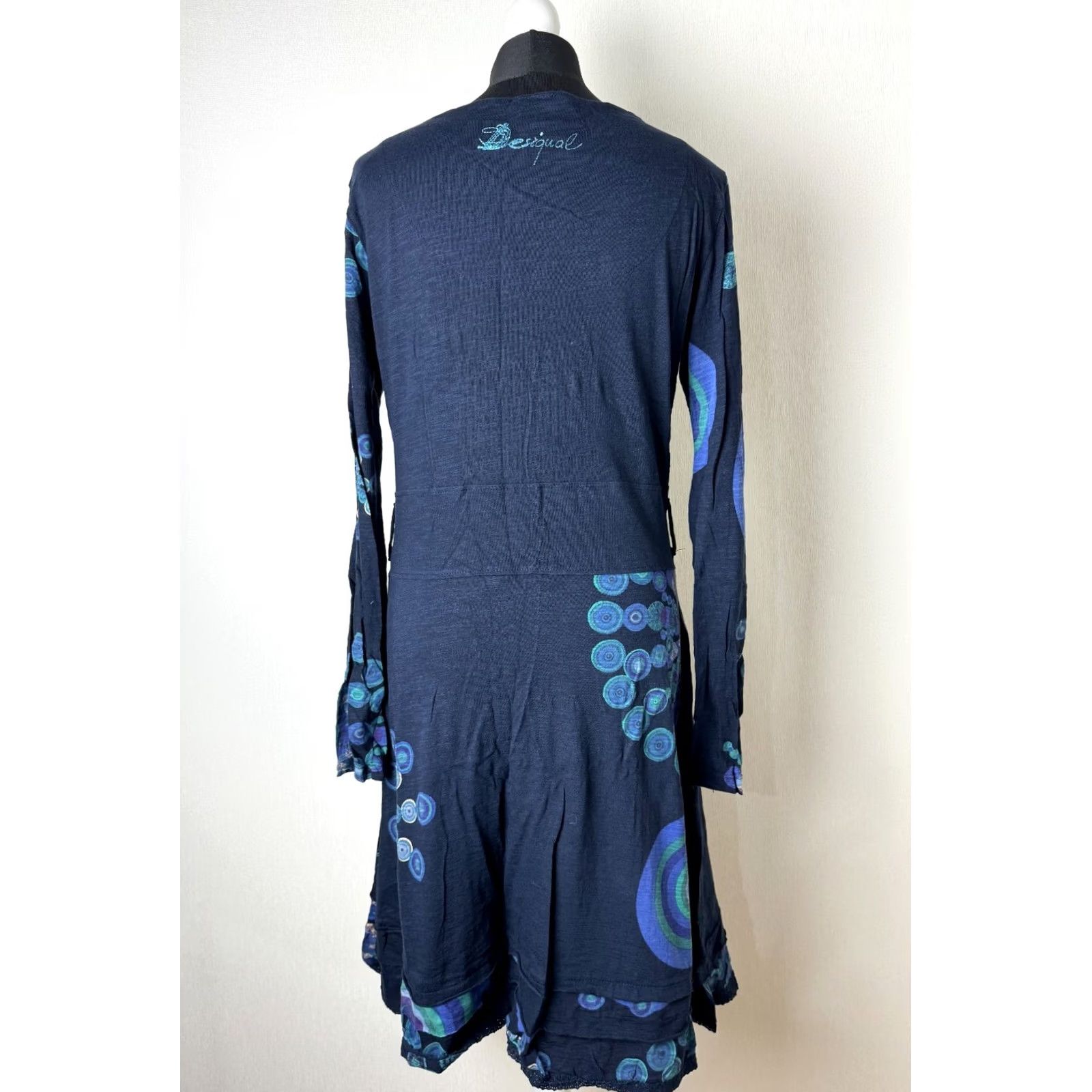 Desigual Desigual Saane 47V2118 womens dress XL A-Line Dress Blue Knee Length Desigual XL Womens Dress Blue A-Line Dress 96 cm Size XL / US 12-14 / IT 48-50 - 6 Thumbnail
