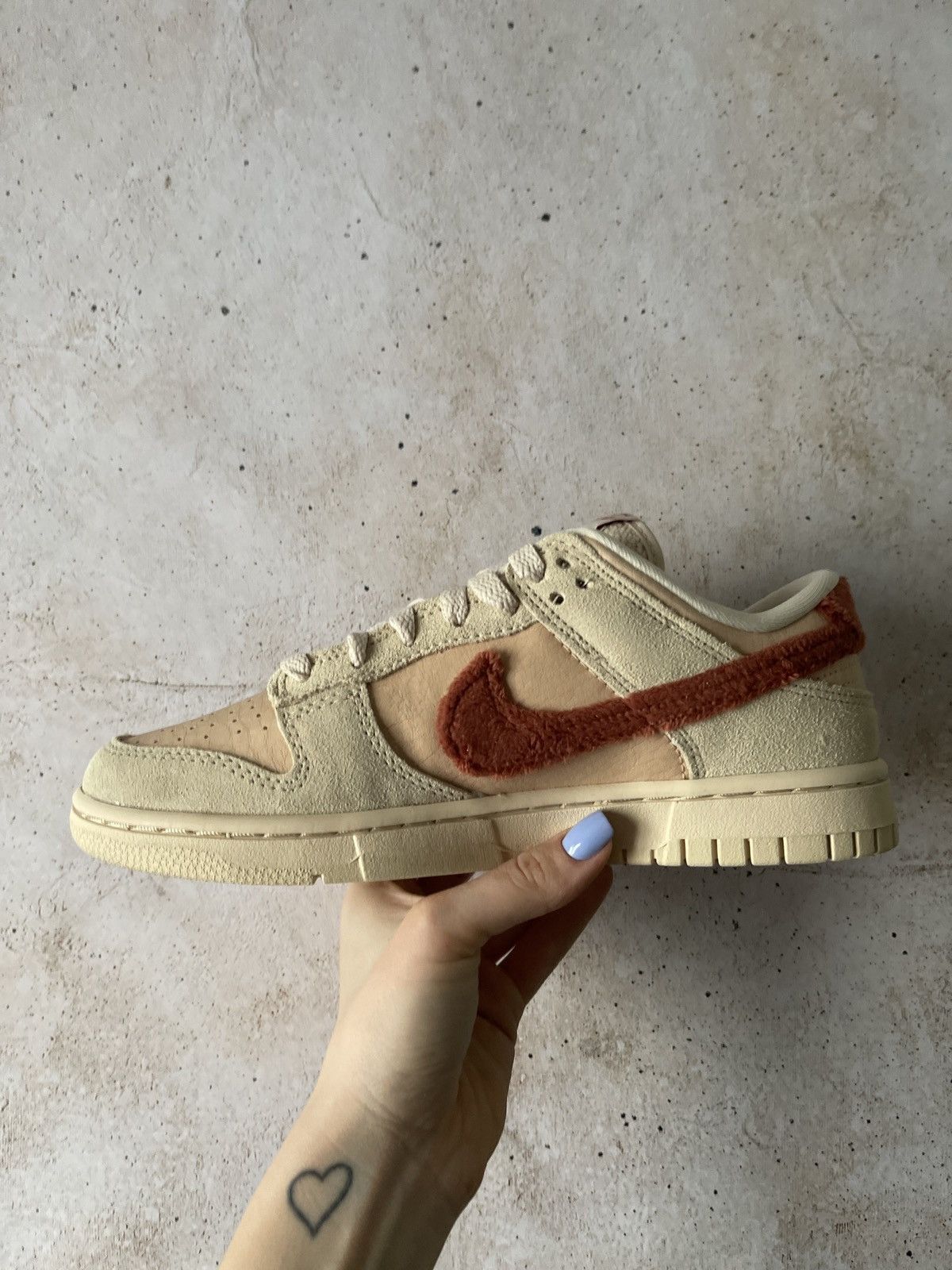 Nike Nike Dunk Low Terry Swoosh (Women's) cozy sneakers Size US 7 / IT 37 - 2 Thumbnail