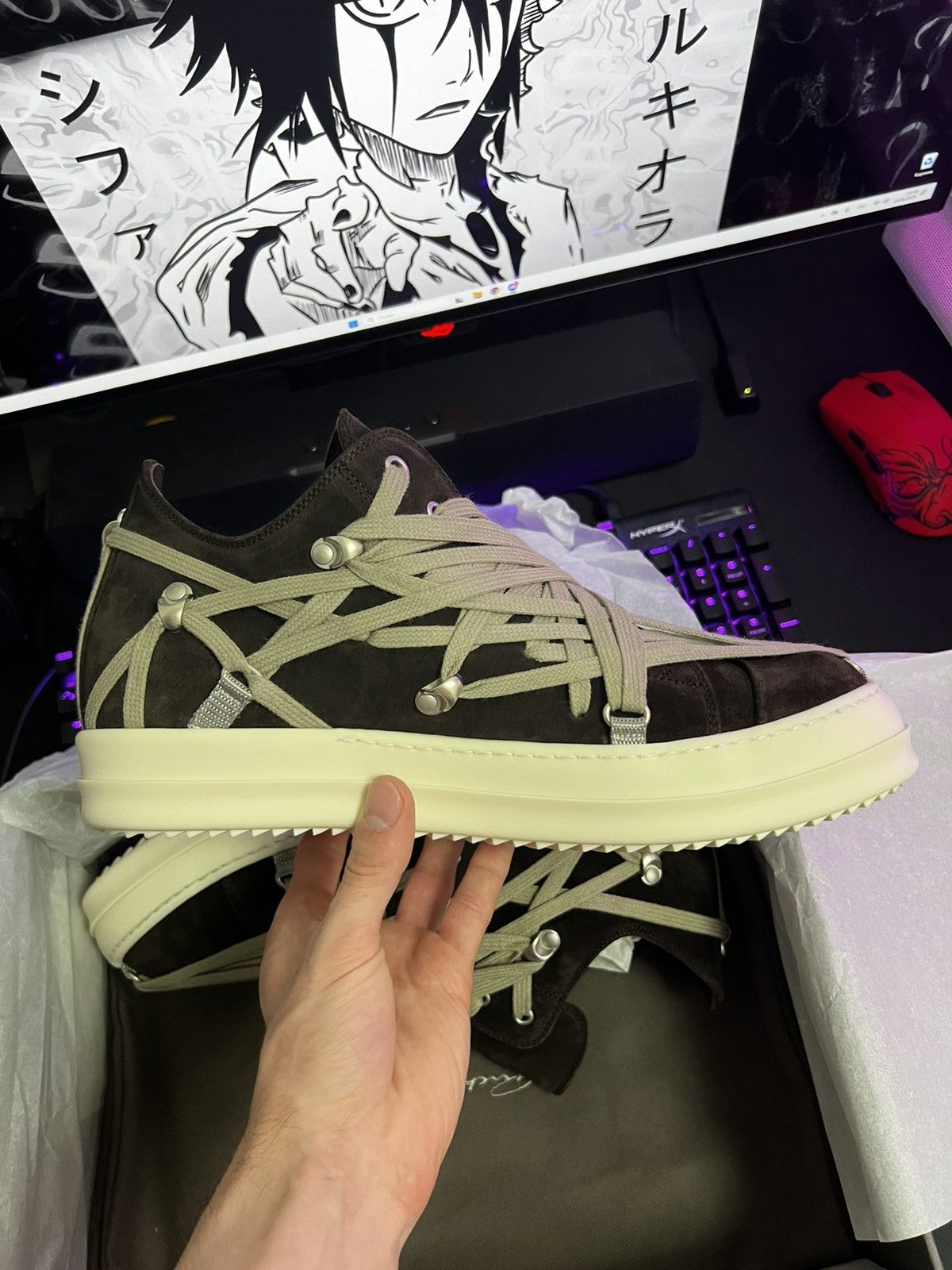 Rick Owens Rick Owens MEGALACED LOW SNEAKS RU01 E5886 LVSW1 | Grailed
