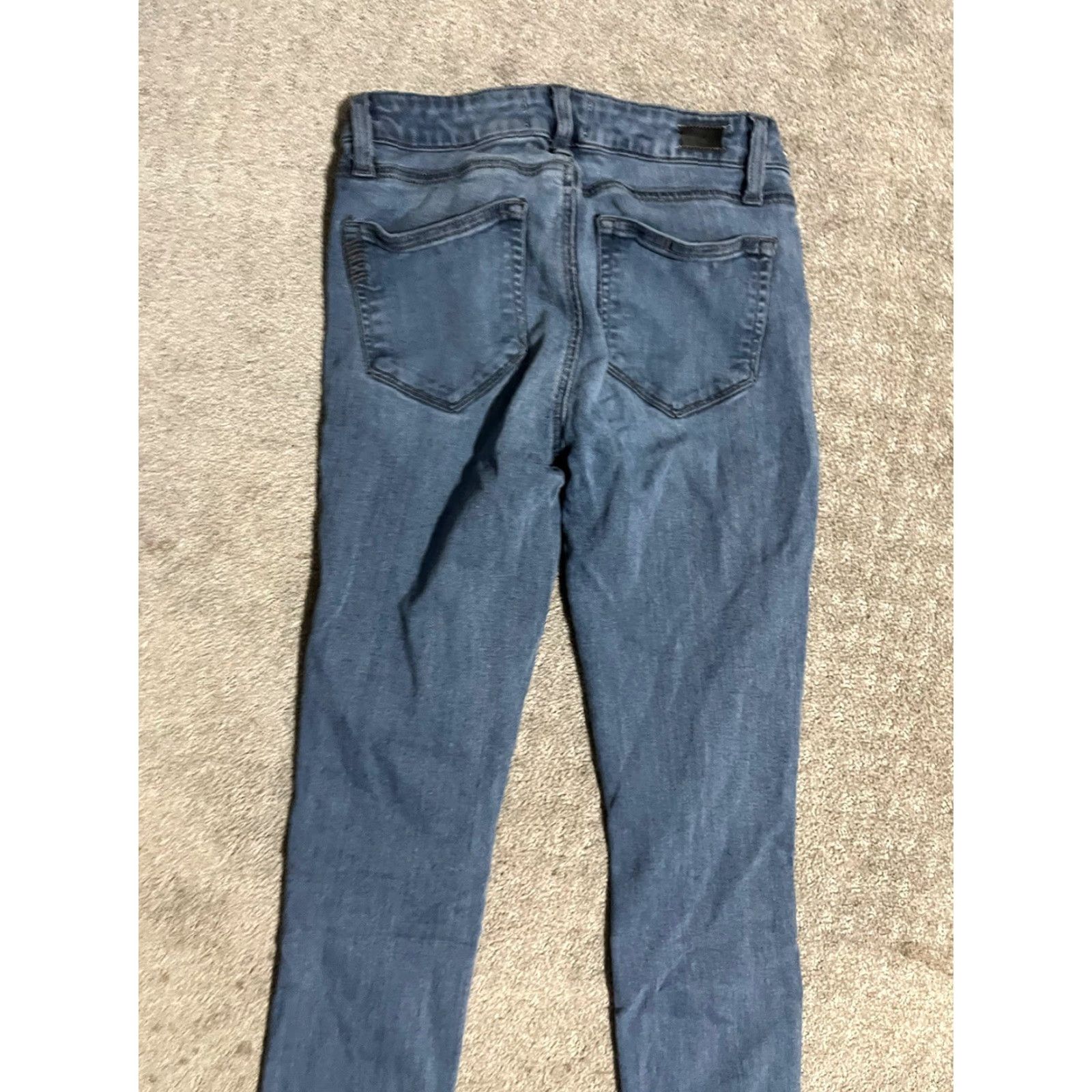 Paige VINTAGE Paige Verdugo Super Skinny Jeans Women’s 24 Blue Raw Distressed Pockets Stretch Size 24 Womens Size 42" / US 20 - 2 Thumbnail