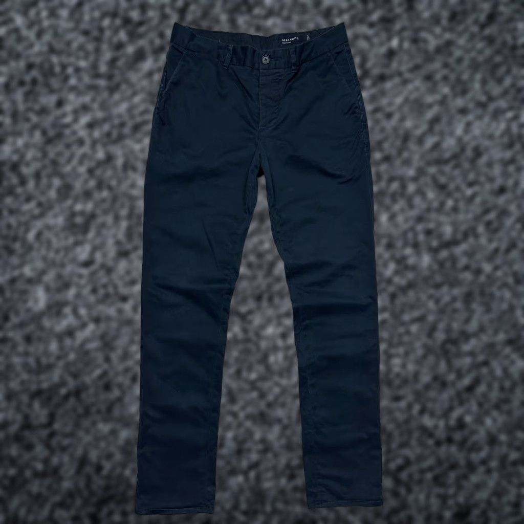 Allsaints AllSaints Mens Park Chino Pants 31 Black Cotton Slim Regular Inseam 32 Pants Mens XS? Size US 31 - 1 Thumbnail