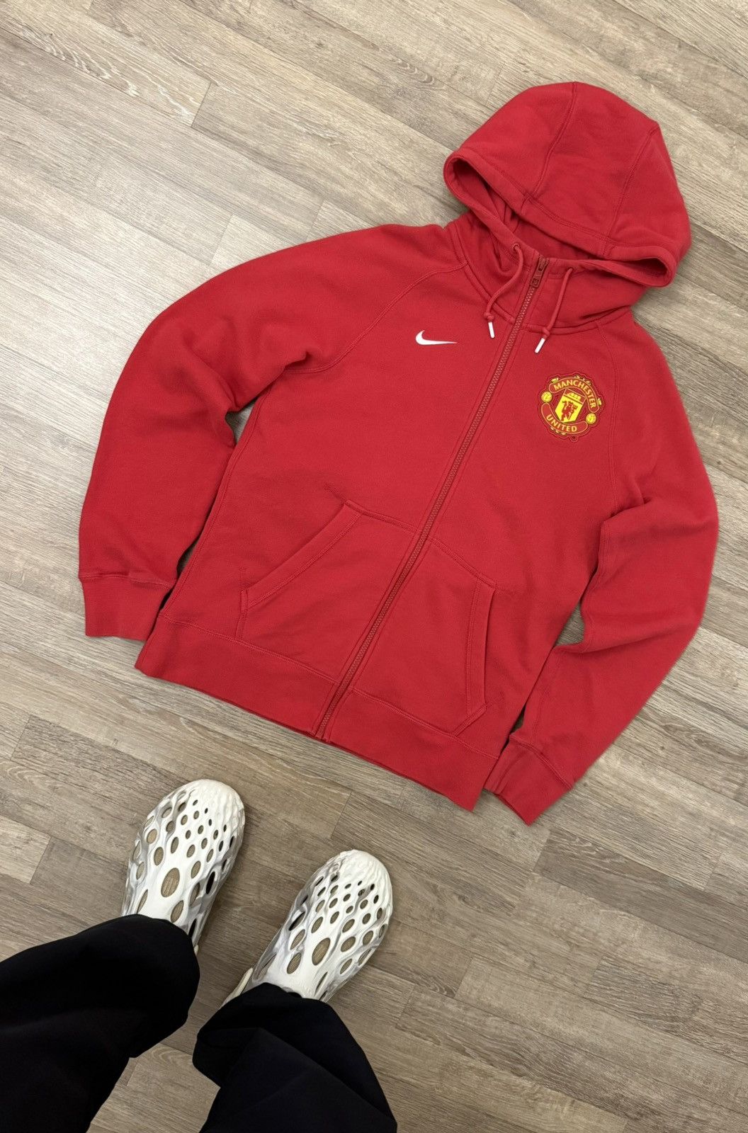 Nike Vintage Nike Y2K Manchester United Soccer Blokecore Hoodie Size US S / EU 44-46 / 1 - 9 Thumbnail