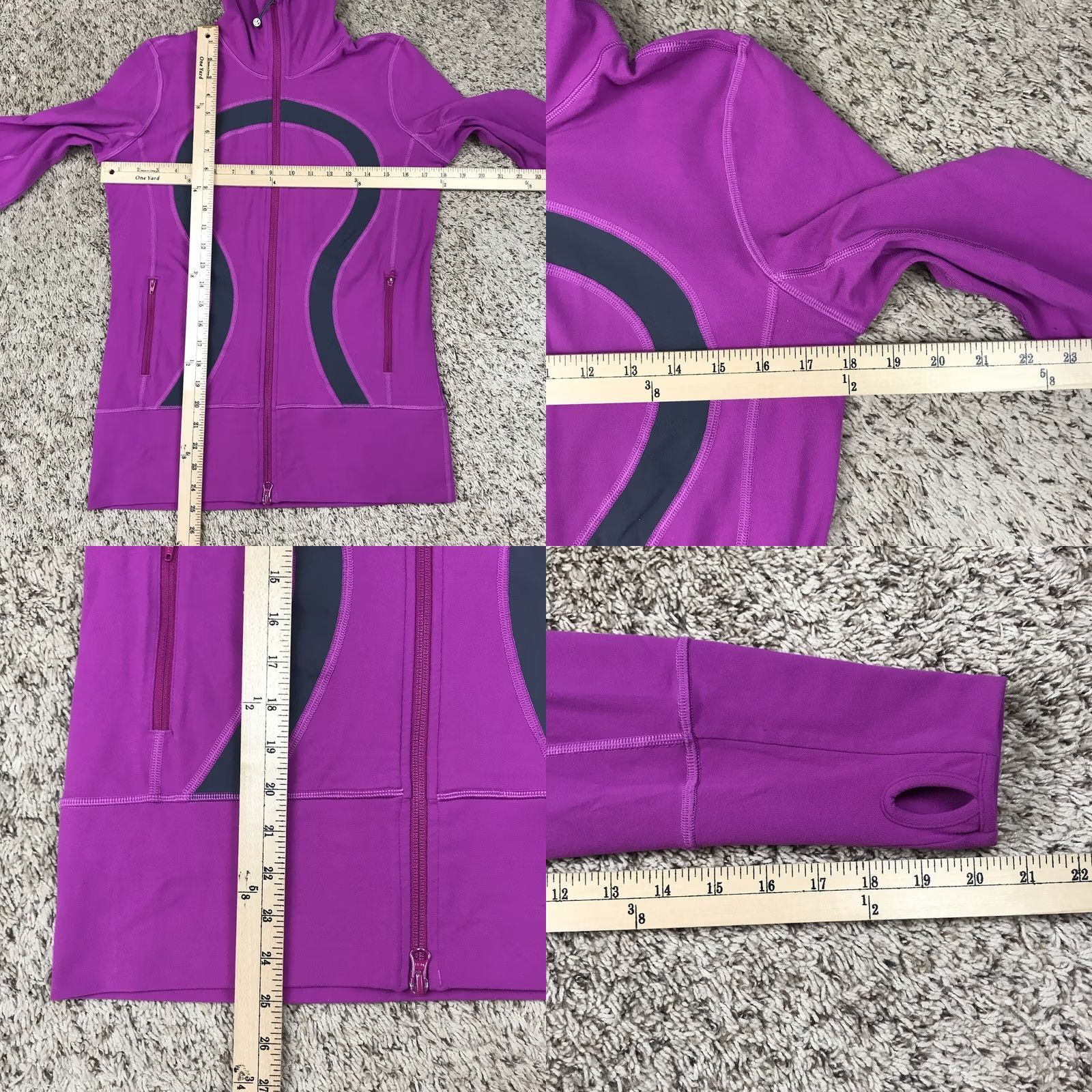 Lululemon Lululemon Stylish Designer Fitted Athletic Jacket 8 High Neck Zip Pockets Purple Women Athletic Zip Jacket Size M / US 6-8 / IT 42-44 - 8 Thumbnail