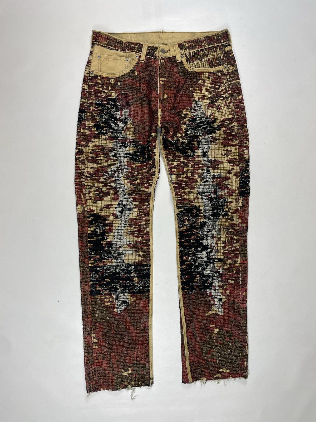 image of Archival Clothing x Avant Garde “Proletareart X Ends Rp” Inspired/ Esco6Denim Boro Denim in Yellow 