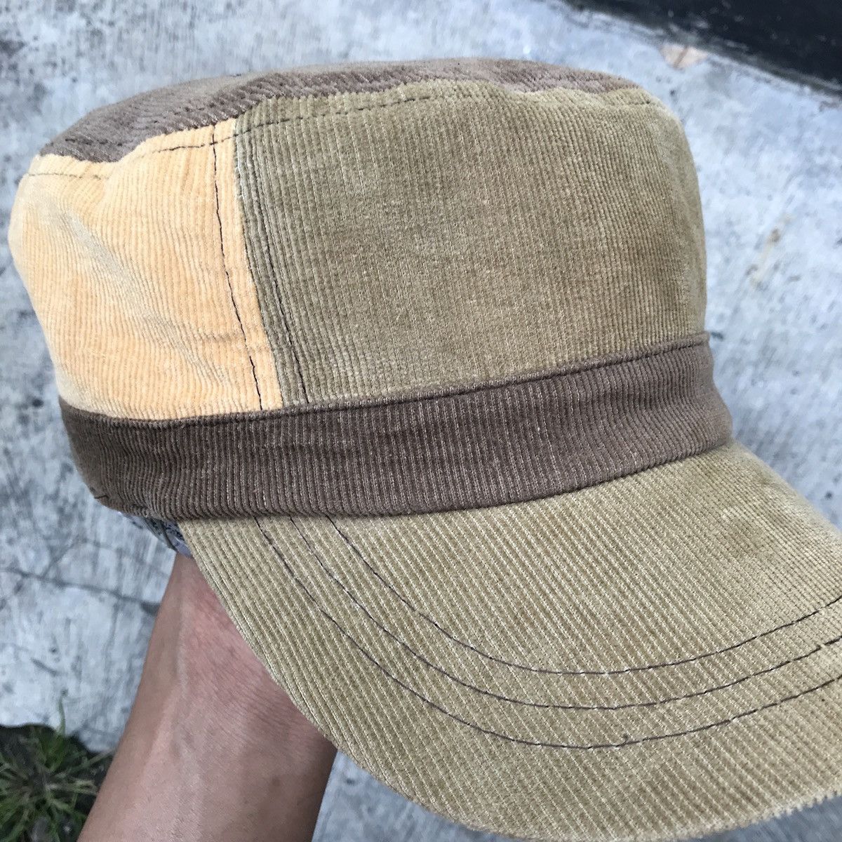 Global Work × Japanese Brand patrol hat three tone with leather adjust by global work Size ONE SIZE - 7 Thumbnail