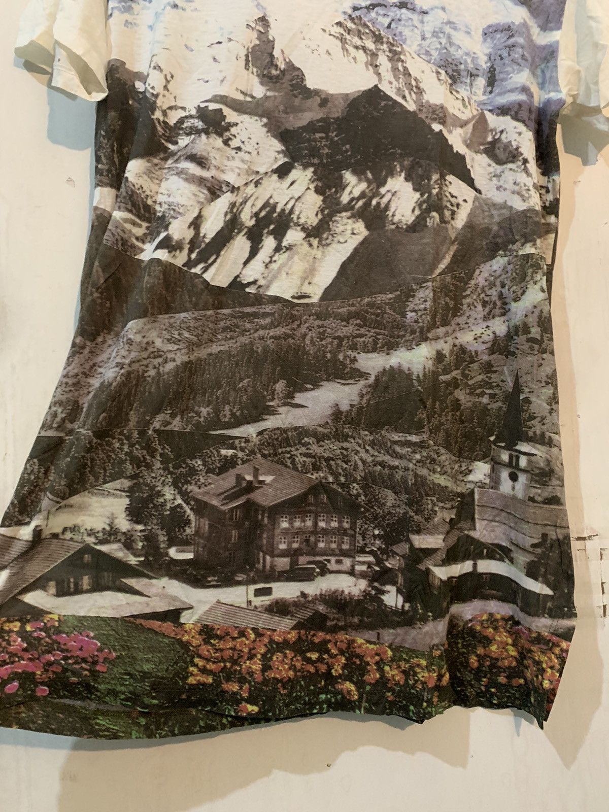 Vintage Mountainsacpe print T-shirt dress by carven Size US L / EU 52-54 / 3 - 4 Thumbnail