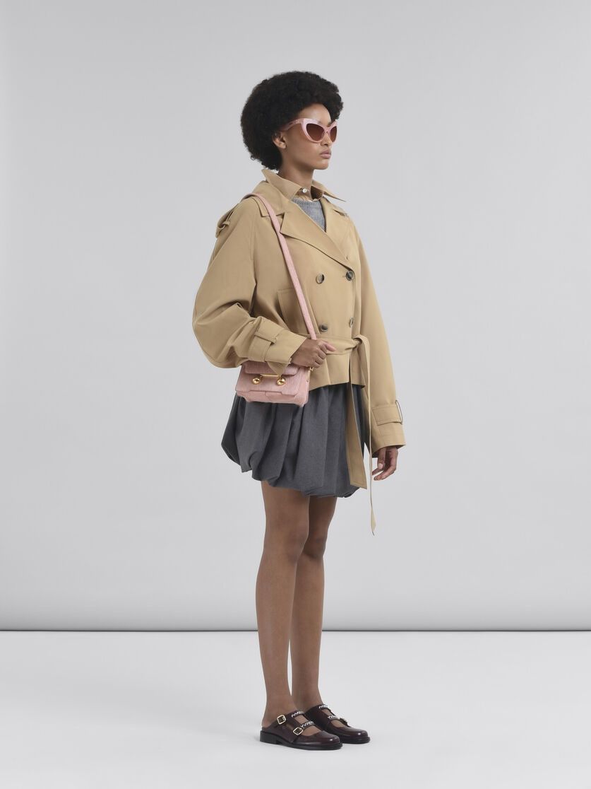 Marni o1f1d3z0326 Wool Blend Trench Jacket in Beige Size S / US 4 / IT 40 - 6 Thumbnail