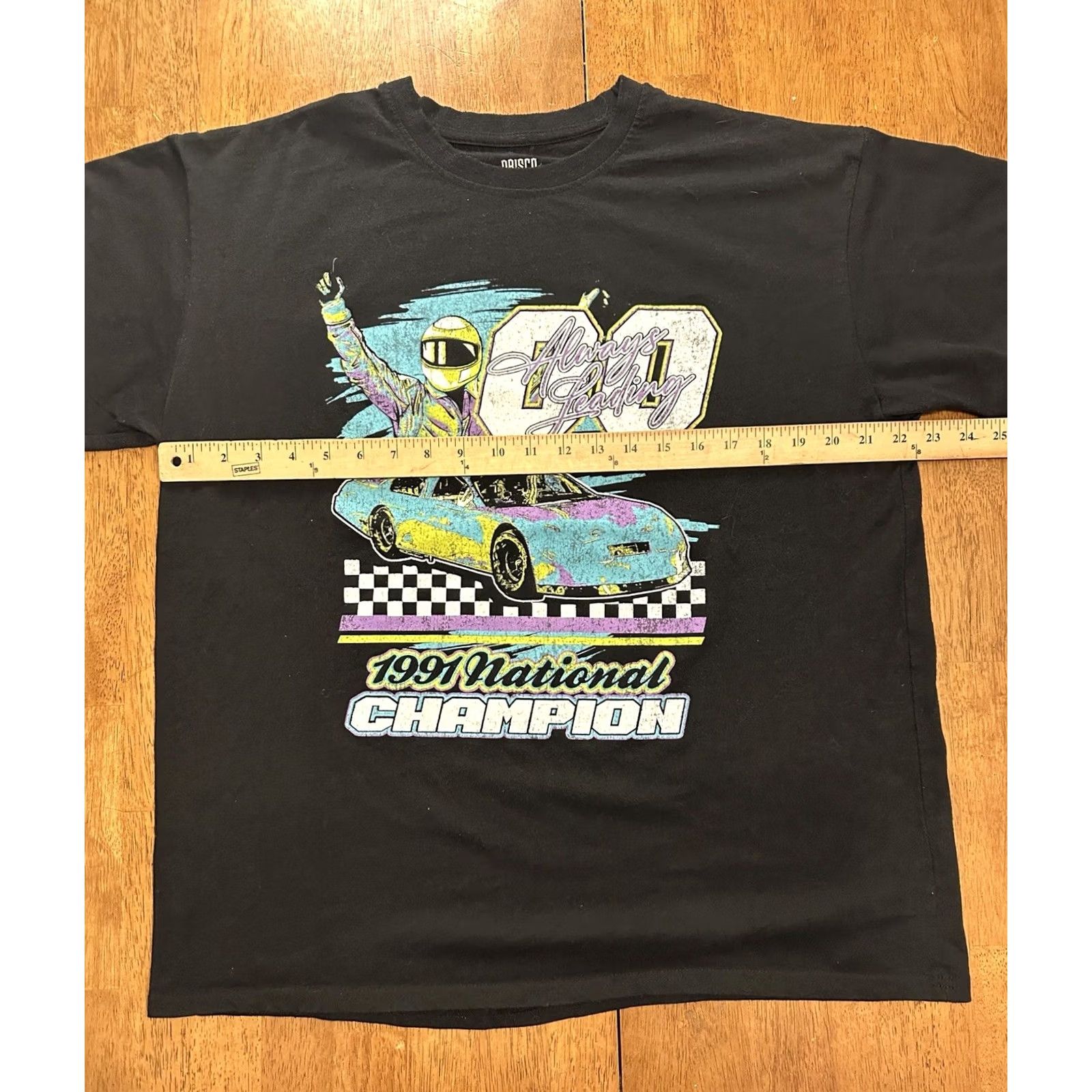 Champion Brisco Brands T-Shirt NASCAR Always Leading 1991 National Champion Racing XL Black Men Crew Neck Short Sleeve Size US XL / EU 56 / 4 - 5 Thumbnail