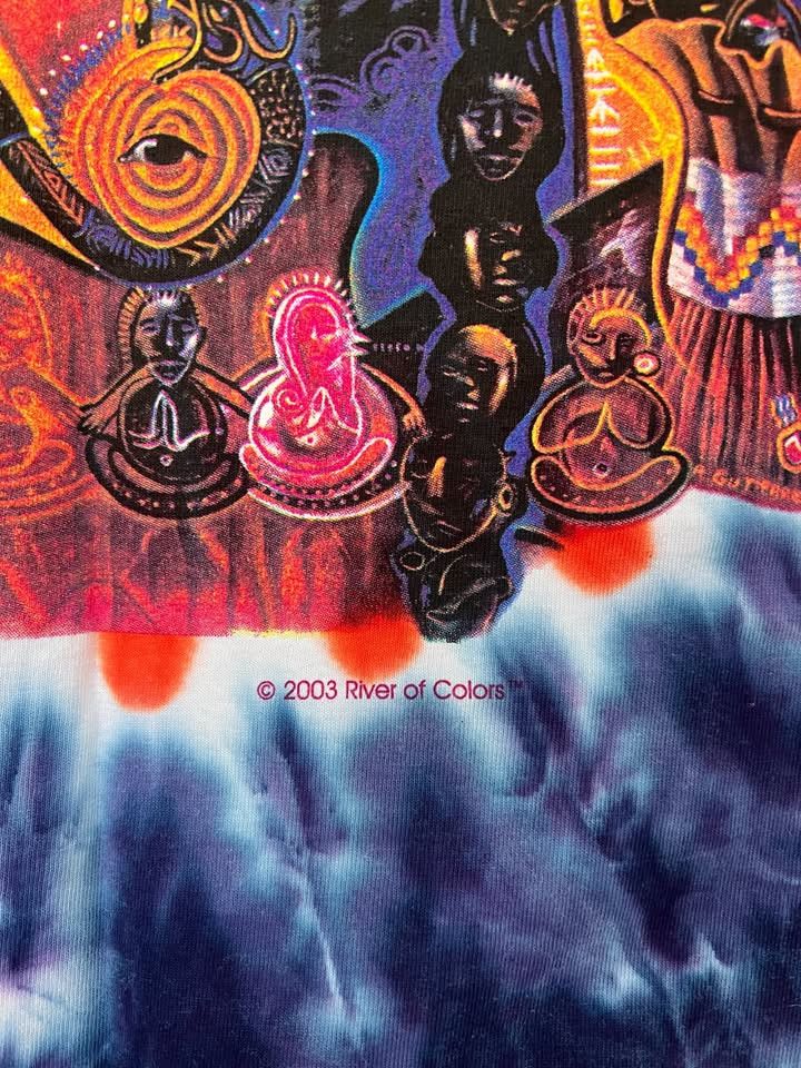 Anvil Vintage Santana "Shaman" Tie-Dye Tour T-Shirt Size US M / EU 48-50 / 2 - 4 Thumbnail