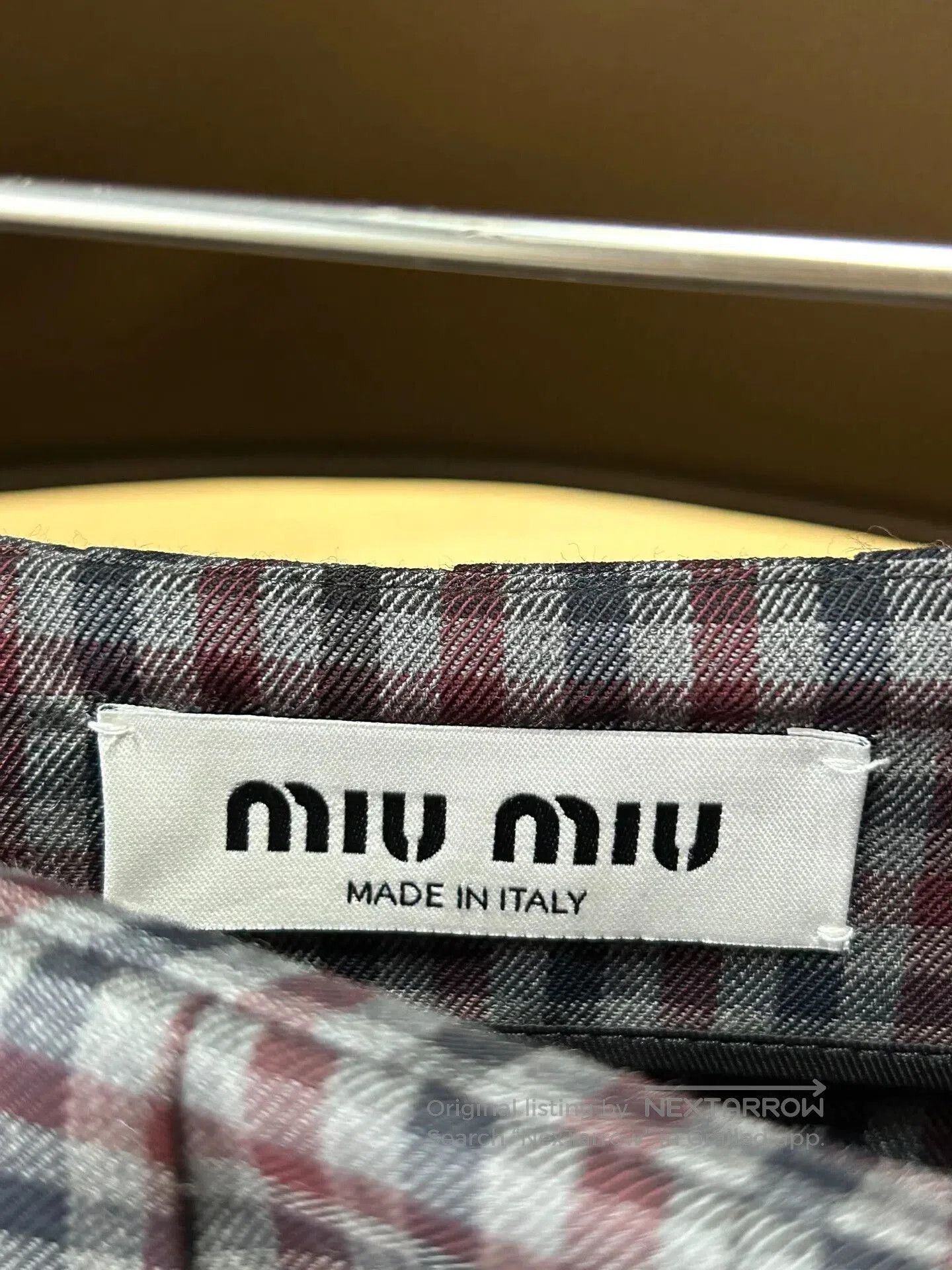 Miu Miu Miu Miu Plaid Letter Belt Skirt. Size 35" - 5 Thumbnail