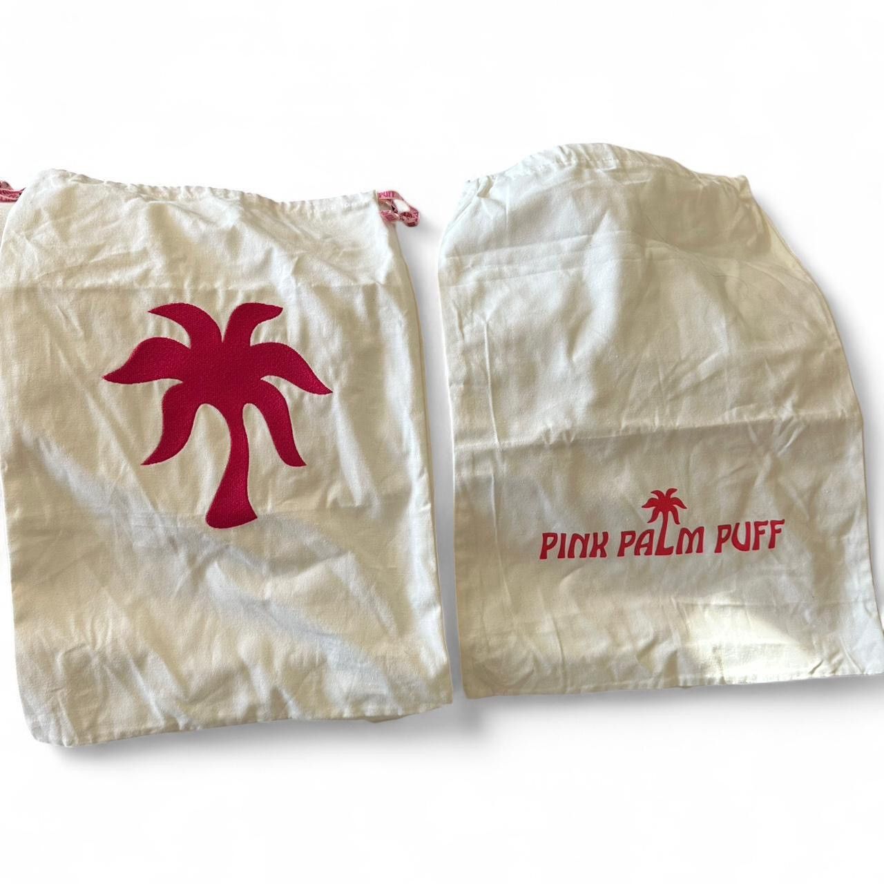 Other Pink Palm Puff Dust Bags – Logo Palm Tree (Set of 2) Size ONE SIZE - 1 Preview